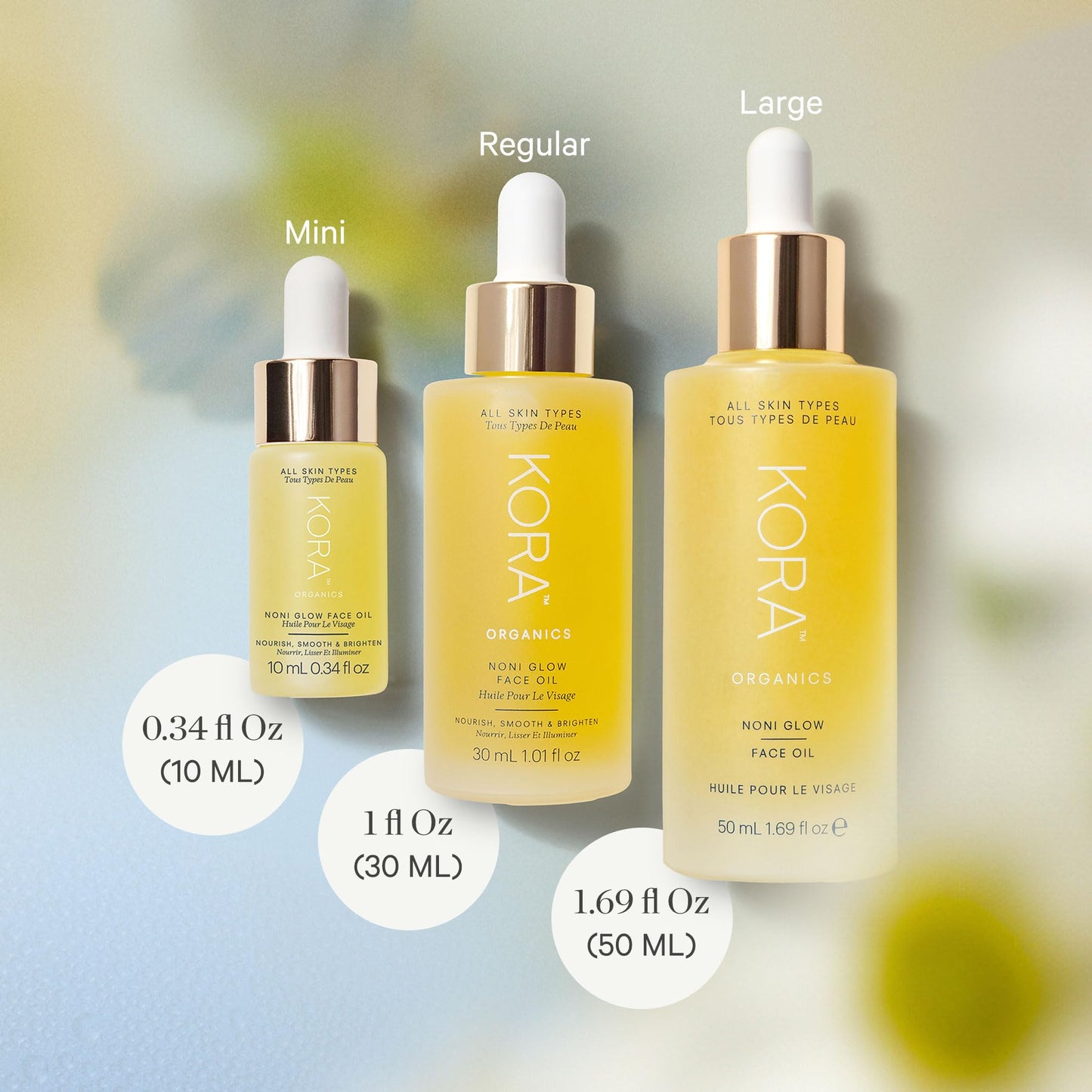 KORA Organics Noni Glow Hydrating Face Oil with Rosehip Oil, Certified Organic, Cruelty Free, 0.34 fl oz