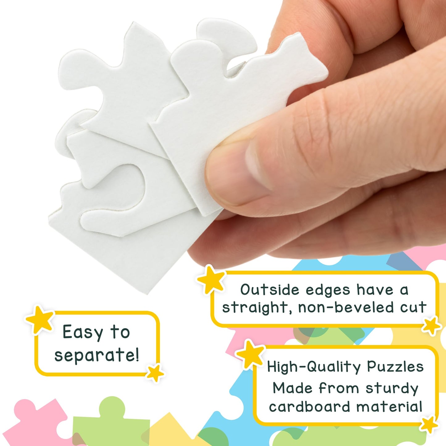 HYGLOSS 96223 28-Piece Rectangle Blank Jigsaw 24 Puzzles, 5.5-Inch by 8-Inch