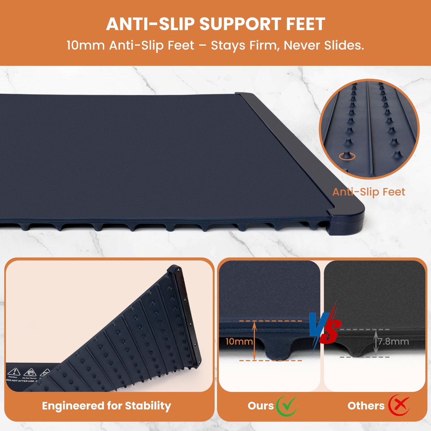 XXL Extra Large Warming Mat for Food with Heat Resistant Pad, 36”x15” Electric Food Warmer for Parties Buffet with 6 Preset Modes, Dual Temprature Display, Child Lock & Auto Shut-Off
