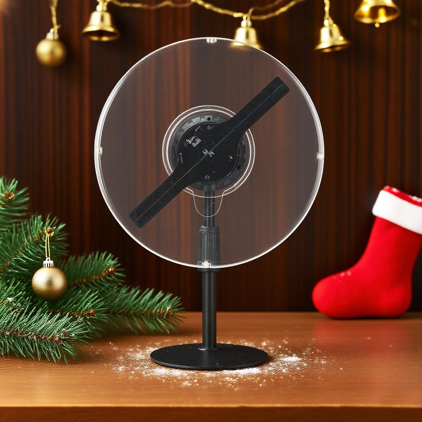 HFZ Inch 3DhologramFan LED High with 1500+ Videos | WiFi App Control Bluetooth Holographic Display | Large Advertising Fan for Store (9.06inch)