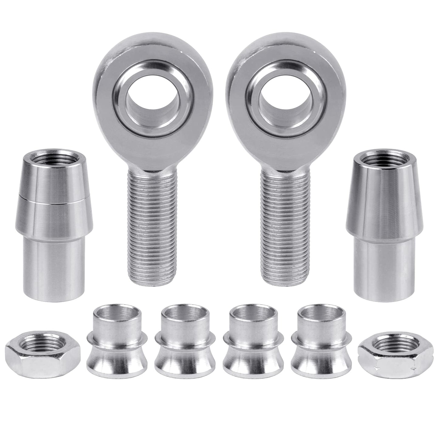3/4” Heim Joint Rod End Kit,.750" Chromoly Heim Joints Panhard Rod End Kit for Steering,Suspension, Traction Bars, Right&Left Hand Thread with Spacer,Tube Adapters & Jam Nuts - 4Set