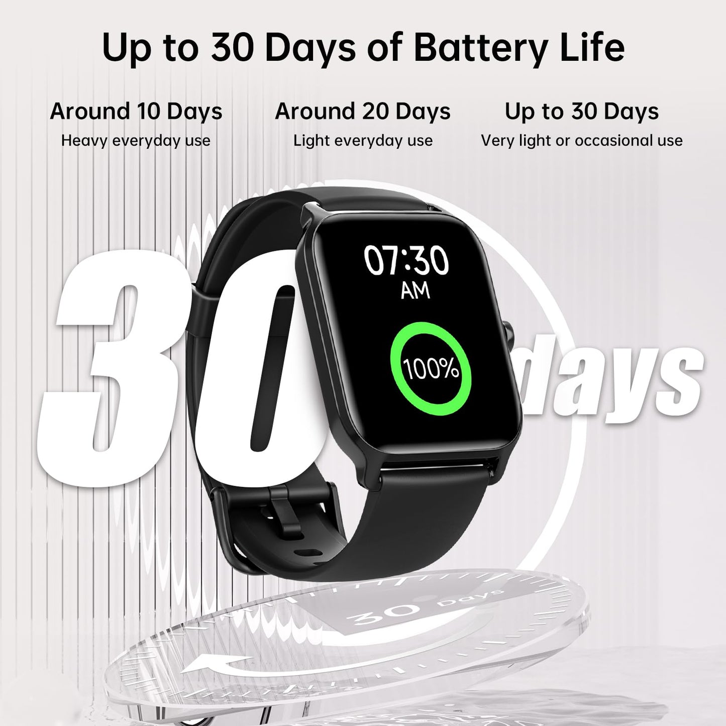 Tensky Smart Watch for Men/Women, 1.85'' HD Touchscreen Smartwatch for Android/iPhone/Samsung/(Bluetooth Call), Alexa Built-in, 100+ Sport Modes Fitness Digital Tracker, Sleep/Heart Rate/SpO2 Monitor