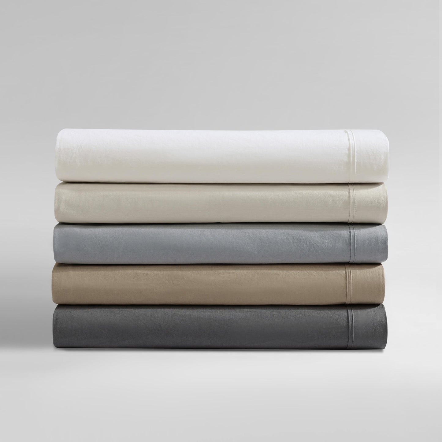 Calvin Klein - Queen Sheet Set with Fitted Sheet & Pillowcases, 100% Cotton Percale Bedding, Crisp & Cool, Deep Pocket, Washed Percale Light Beige