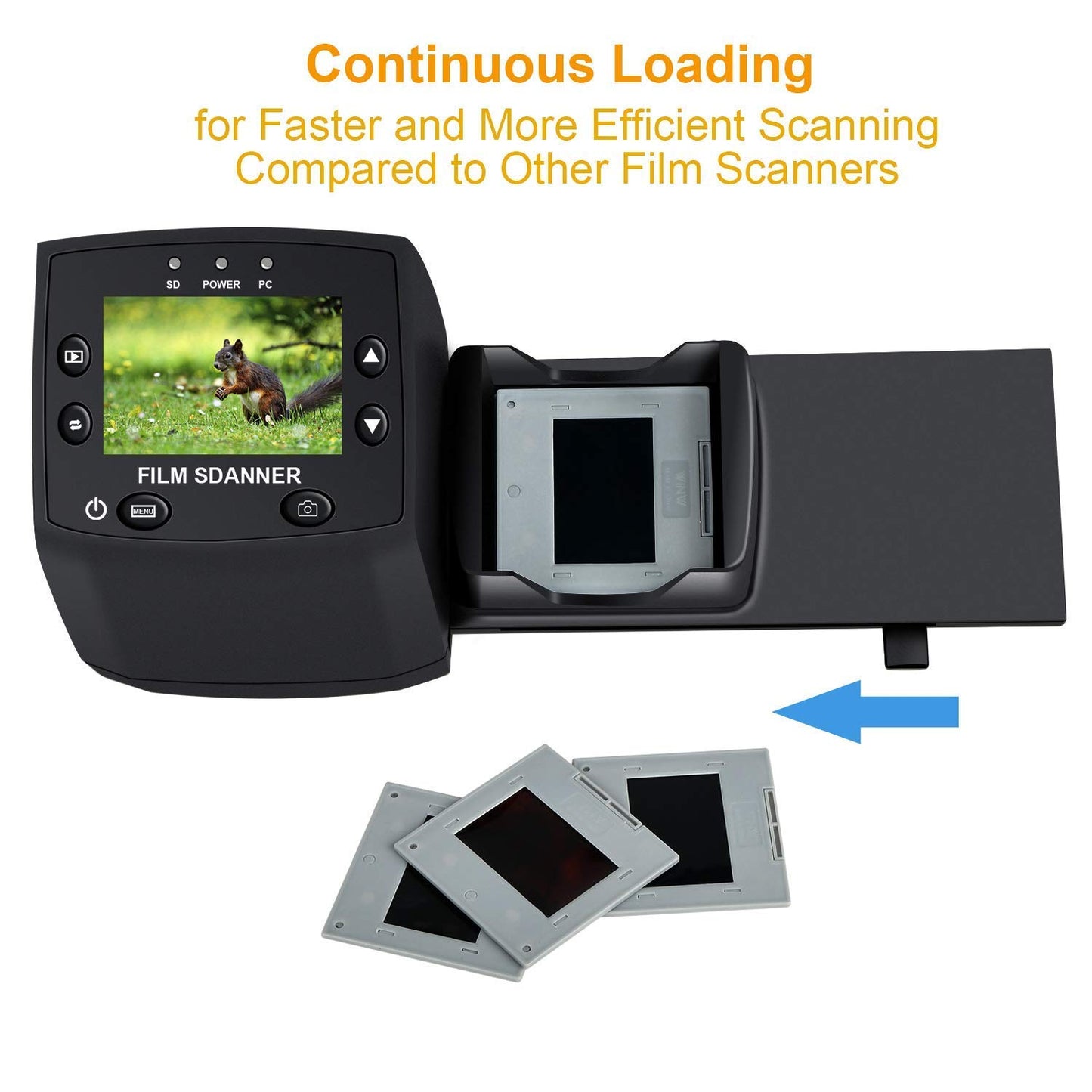 DIGITNOW! 135 Film Negative Scanner High Resolution Slide Viewer,Convert 35mm Film &Slide to Digital JPEG Save into SD Card, with Slide Mounts Feeder No Computer/Software Required
