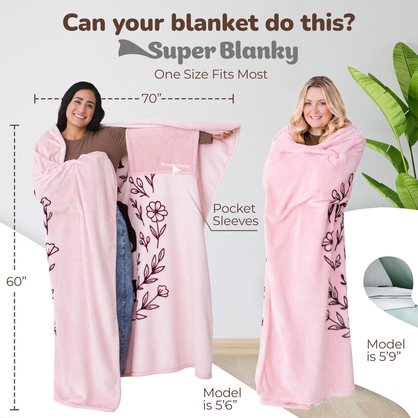 Super Blanky Wearable Blankets for Women - Cozy Mothers Day Gifts for Mom, Adult Comfy Wearable Blanket Men, College Graduation Gift for Her Girlfriend, Gifts for Wife Birthday Gift Ideas, Mama Bear