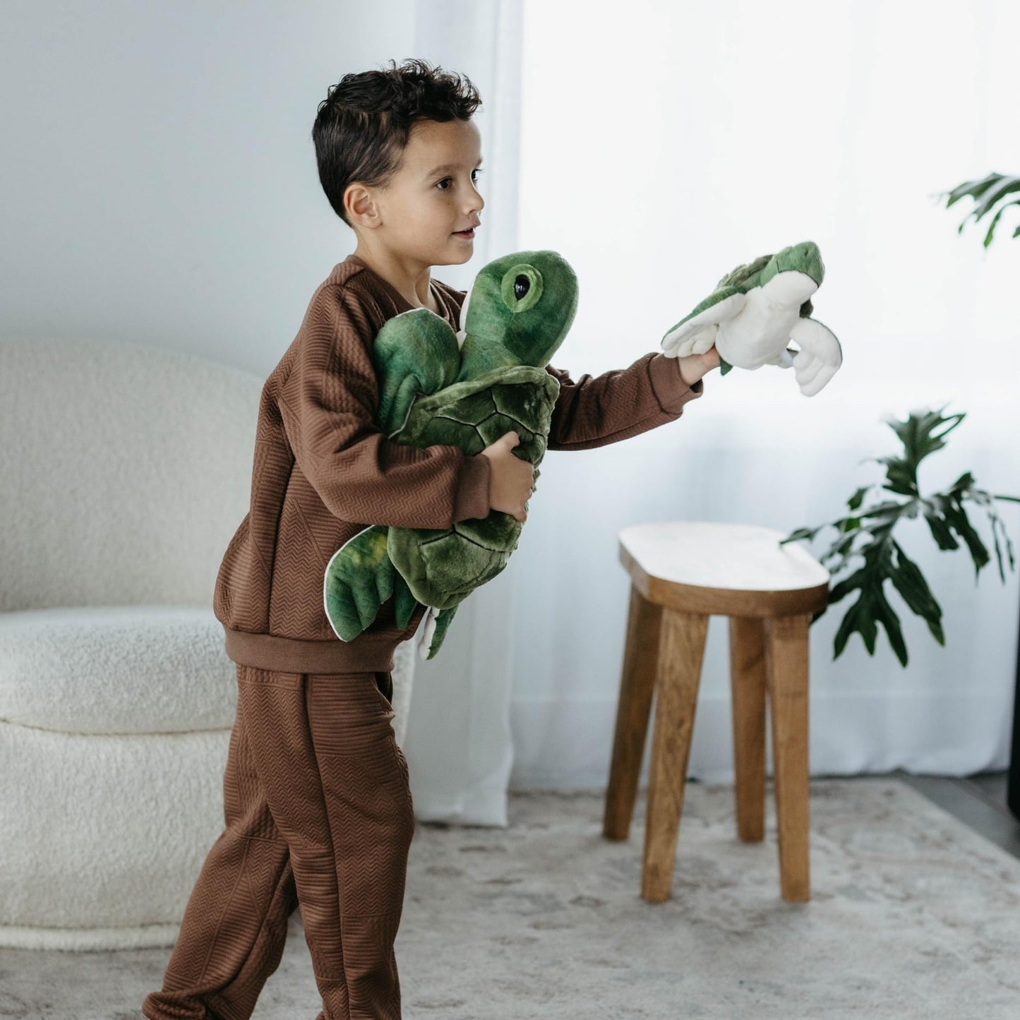The Petting Zoo - Sea Turtle Stuffed Animals, Gifts for Kids, Onez Ocean Wild Animals Sea Turtle Plush Toy, 14"
