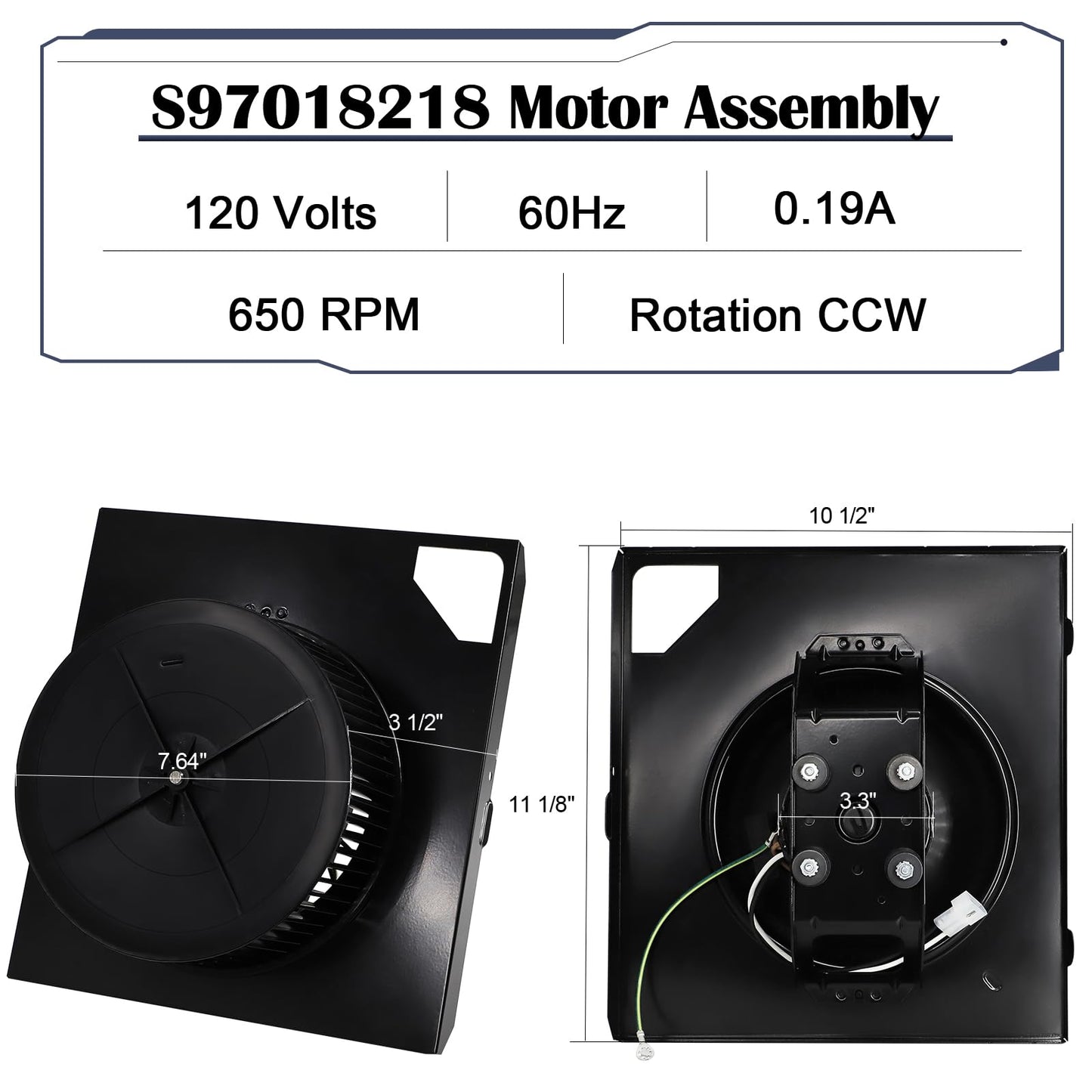 QTRN110L, QTXE110 Ultra Silent Ventilation Fan, S97018218, S97020048 Blower Motor Assembly for Broan Nutone QTRN110L-A, QTN110E, QTN110LE, QTR110, QTRN110, QT110LE, QTR110L, QTR100L, QT110E, QTR110F.