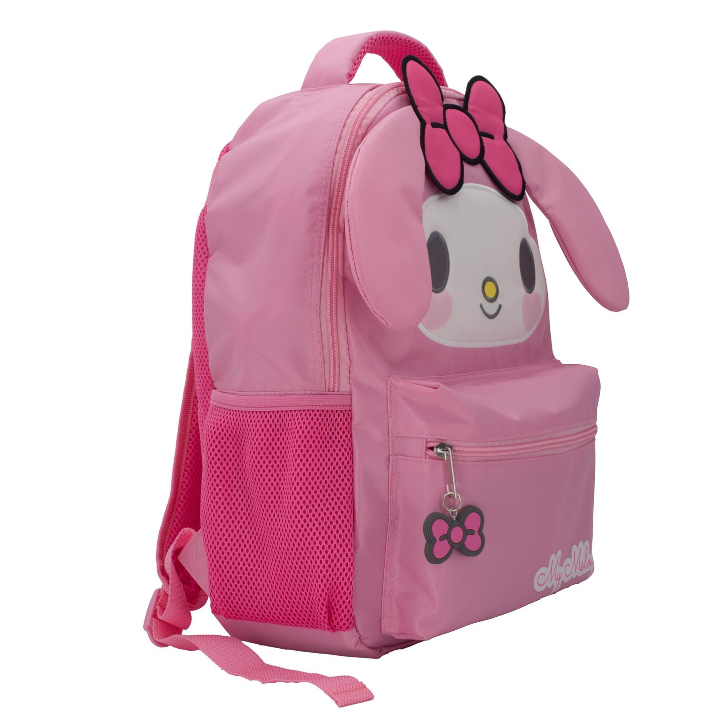 AI ACCESSORY INNOVATIONS Hello Kitty My Melody Backpack for Girls, Sanrio Kawaii Bookbag, 16 Inch Anime School Bag with 3D Features,