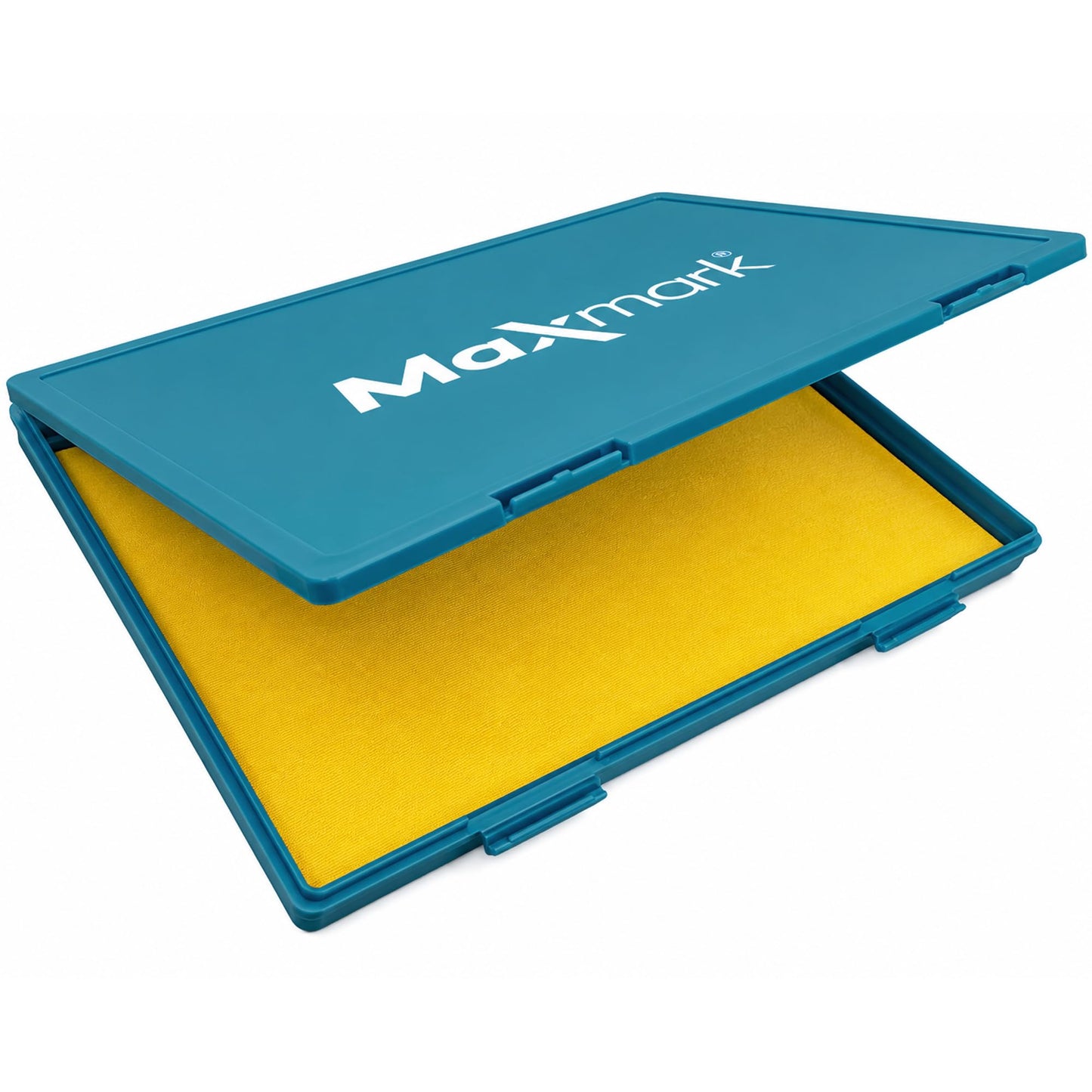 MaxMark Extra Large Black Ink Stamp Pad - 8.25" x 11.5" - Industrial Felt Pad - Black Color
