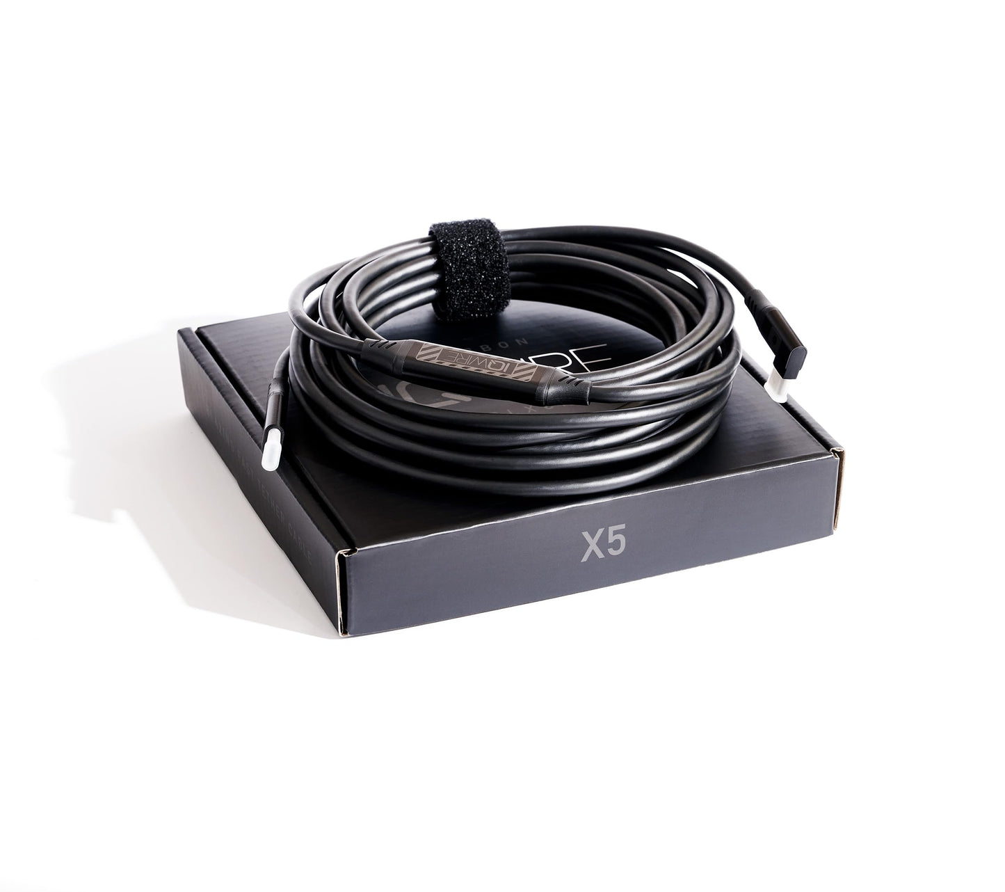 IQwire CXRBON BLXCK X5 USB-C to USB-C 16' 5m Right Angle Intelligent Photography Tether Cable