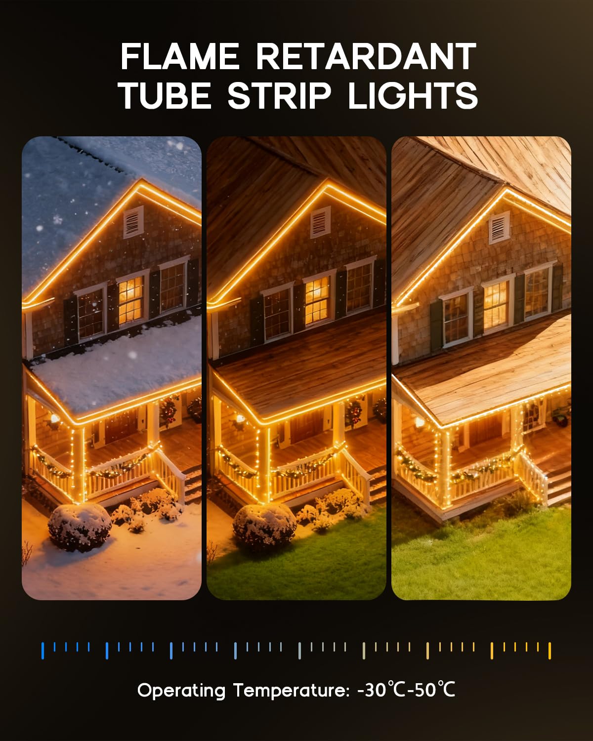 VOEWT LED Strip Lights 16.4ft 110-120V,Dimmable Silicone Neon Rope Lights,Flexible Outdoor Waterproof Neon Strip Lights for Mirror,Kitchen,Cabinet,DIY Lighting