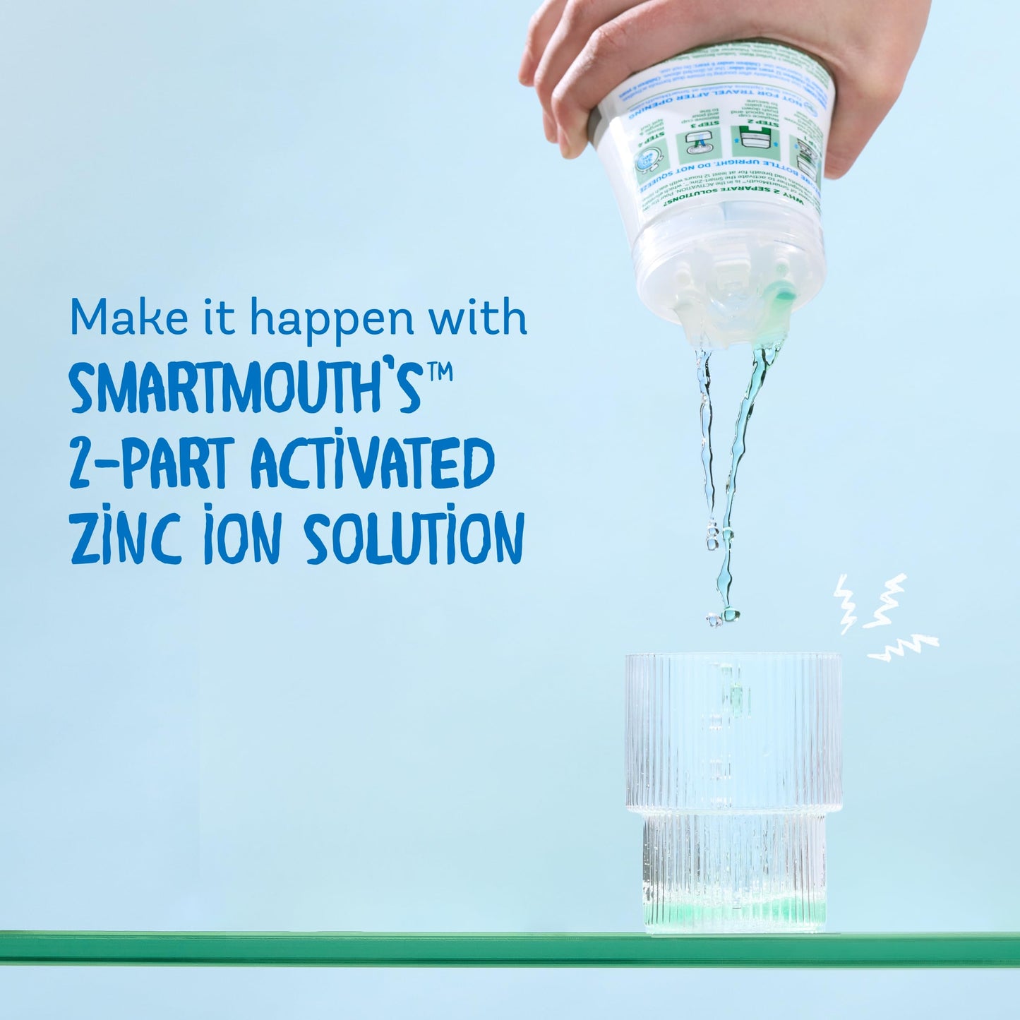 SmartMouth Clinical DDS 2-Bottle Activated Mouthwash with Pumps - Gum Health Support for Adults - 12-Hour Fresh Breath Mouthwash - Clean Mint Flavor, 32 fl oz (16 fl oz per Bottle)