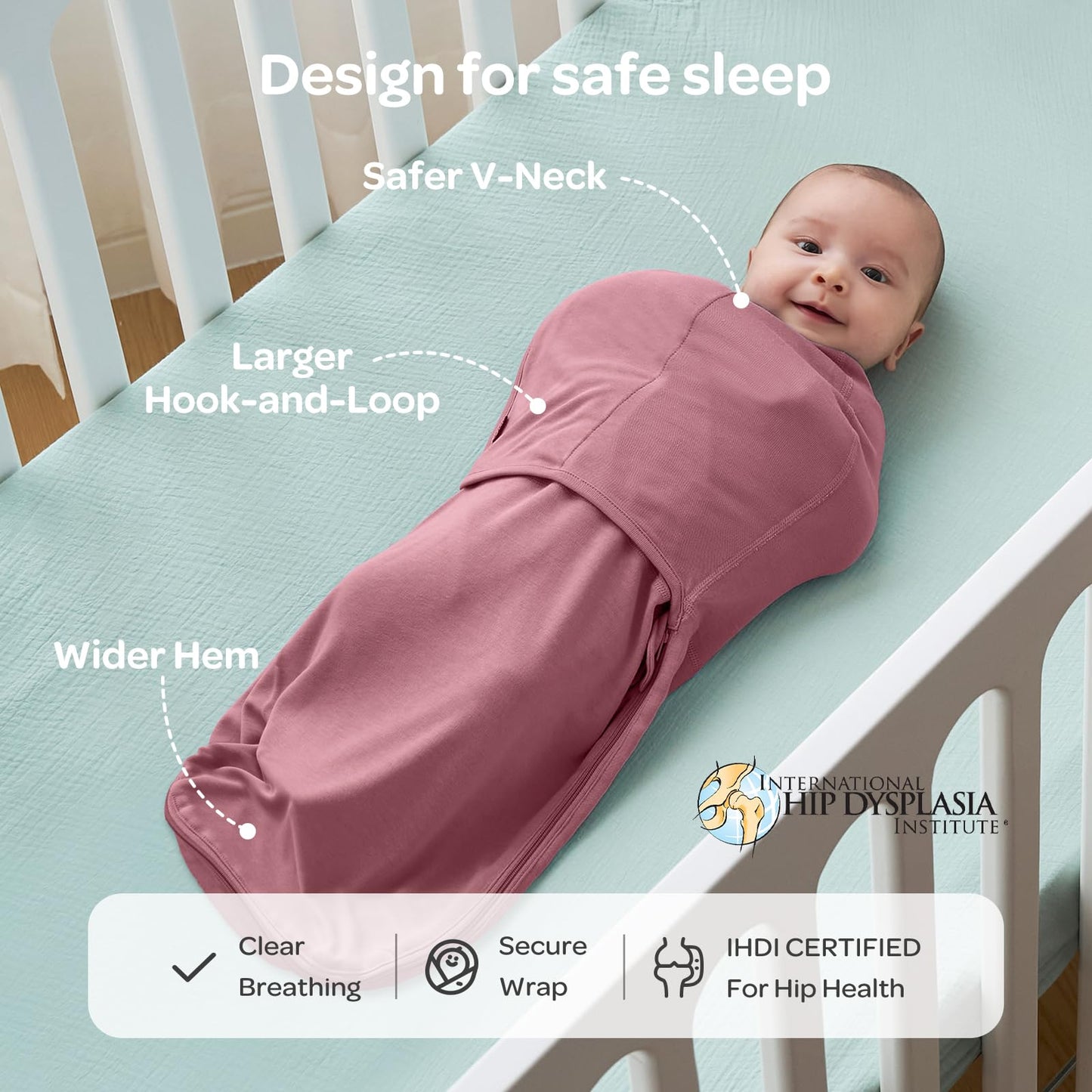 Momcozy Swaddles for Newborns, Quiet Fastener Swaddle Suitable for Infant 0-3 Months, New-Parent-Friendly Sleep Sack, Reduce Startle Reflex, Newborn Boys Girls Registry Essentials, 2-Pack, Bloom
