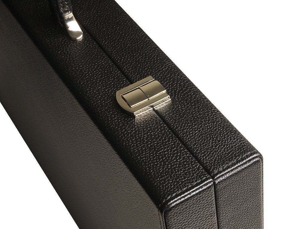 19-inch Premium Backgammon Set - Large Size - Black with White and Astral Blue Points