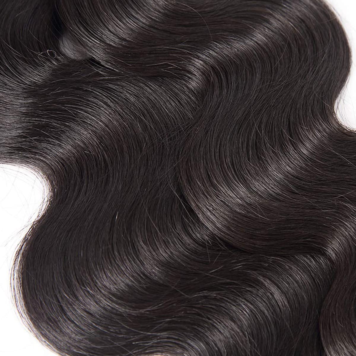 Body Wave Bundles Human Hair 14 16 18 Inch 100% Unprocessed Brazilian Human Hair 3 Bundles For Black Women Body Wave Hair Extensions Natural Color
