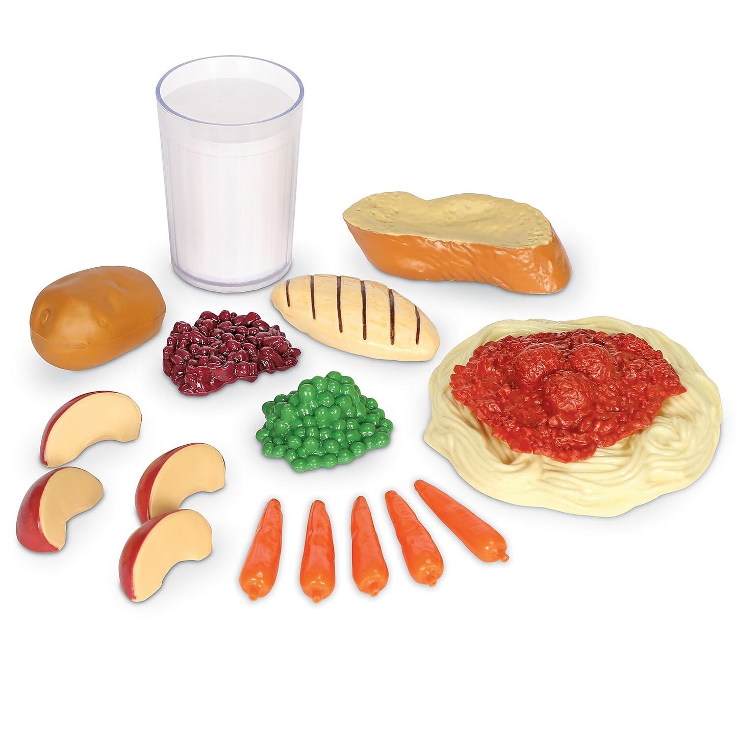 Learning Resources Healthy Dinner Basket, Pretend/Play Food, 19 Piece Set, Ages 3+ (LER7292)