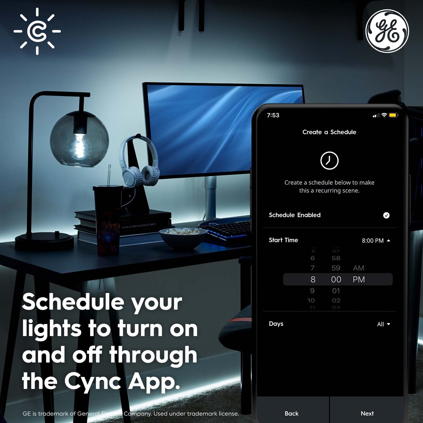 Cync GE Dynamic Effects Smart LED Light Strip with Music Sync, Color Changing WiFi Lights, Indoor Light Strip, Compatible with Alexa and Google Home, 32ft and Power Supply