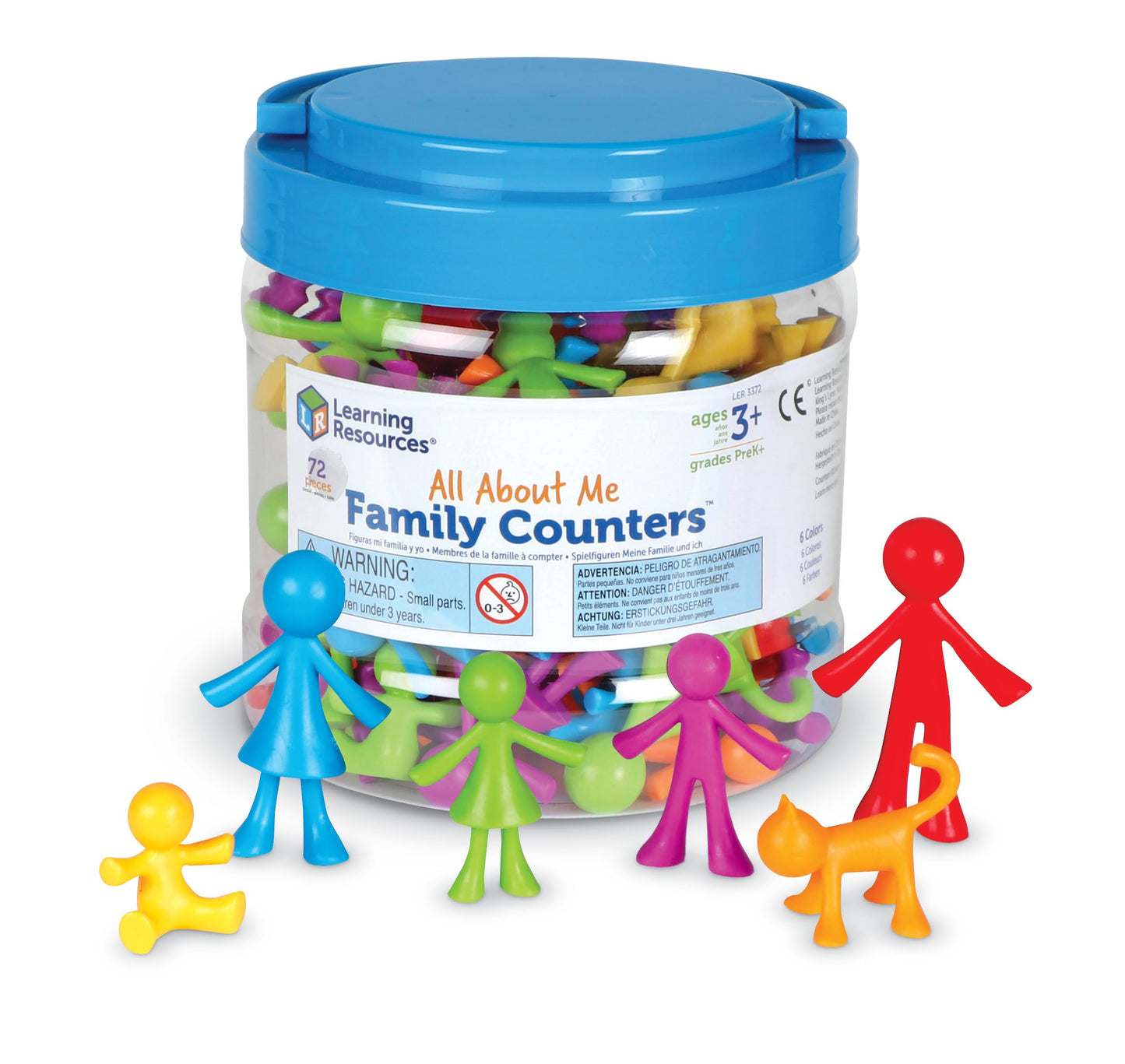 Learning Resources All About Me Family Counters, SEL, Assorted Colors and Shapes, Set of 72, Ages 3+