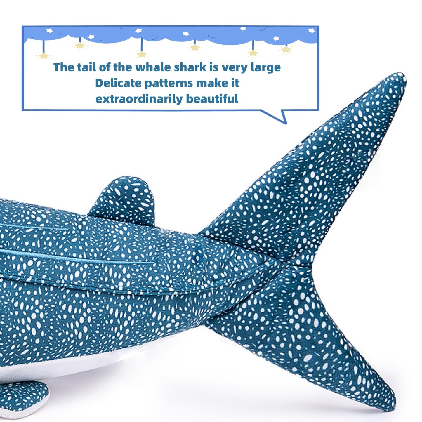 FRANKIEZHOU Simulation Giant Whale Shark Plush,Stuffed Animal,Plush Toy,Soft Toy,Stuffed Toy,Cuddly Toys,Gifts for Kids,31.5 Inches,Blue