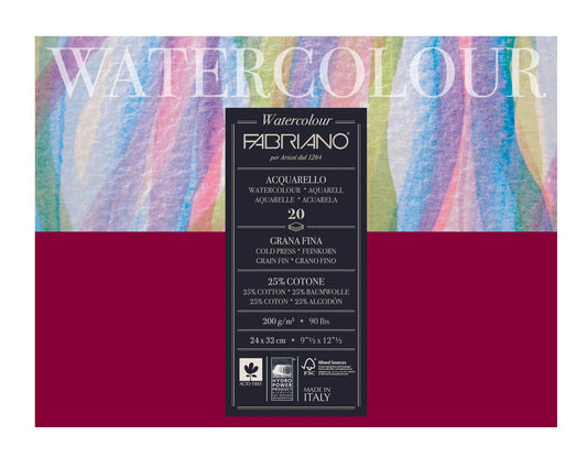 Fabriano Studio Watercolour Paper 200 g 24 x 32 cm White