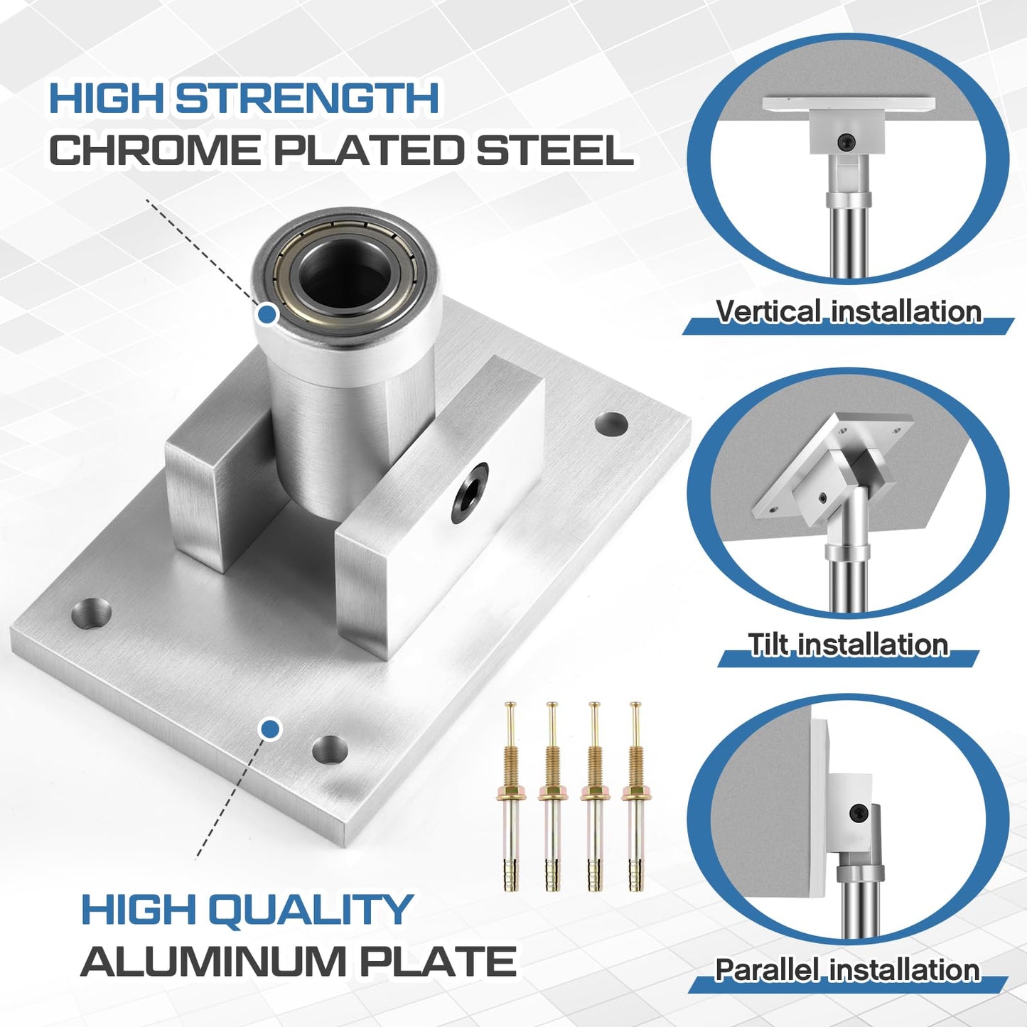 Otoolling Universal Pole Dance Fixed Plate for Slanted Ceilings Top Plate Pole Dance Accessory for Home More Safety and Stability