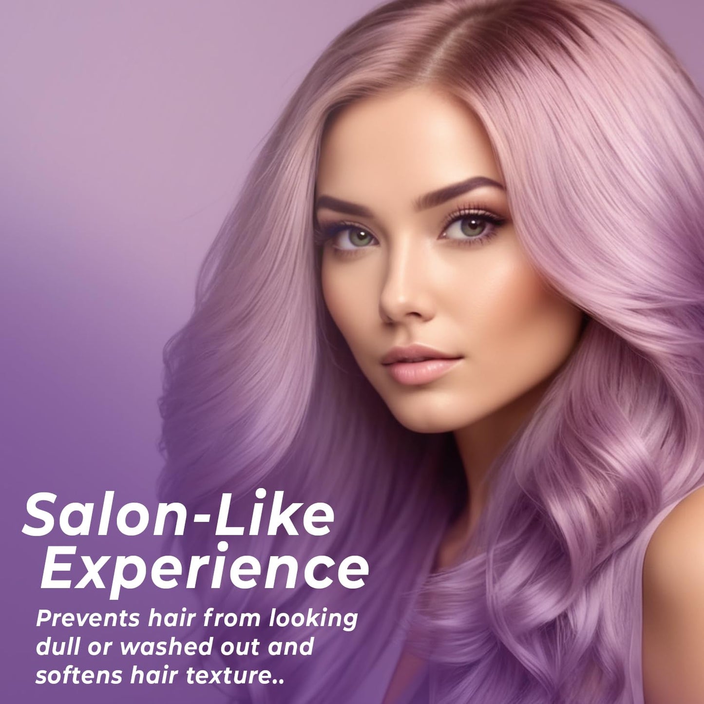 INFINA ESSENTIALS Purple Shampoo and Conditioner Set - Sulfate Free, Enriched with Coconut Oil & Aloe Vera, Ideal for Blonde, Gray, Brassy & Color Treated Hair, Nourishes & Hydrates - 16 fl oz each