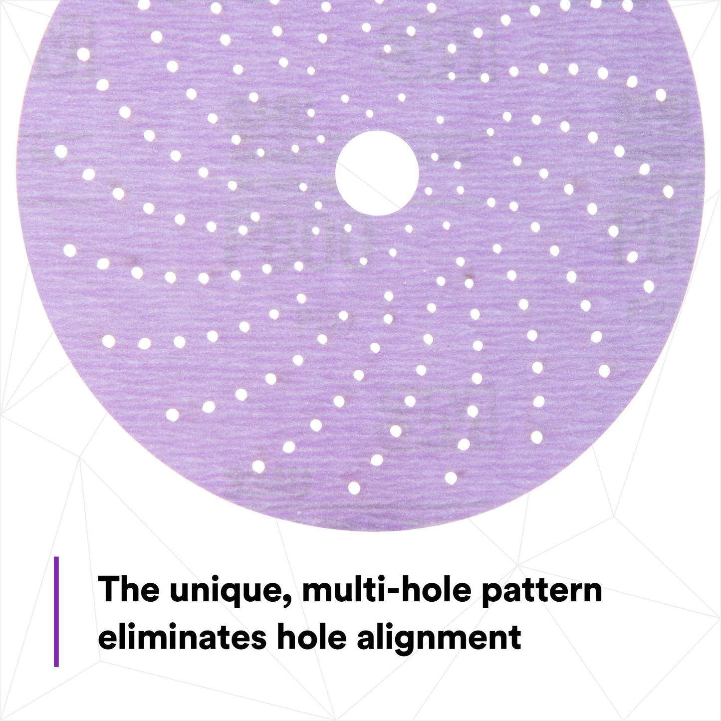 3M Cubitron II Hookit Purple Clean Sanding Abrasive Disc 31487, 6 in, 800+ Grade, Pack of 50 Discs, Virtually Dust-Free, High Performance, Long Lasting, Multi-Hole Pattern, for Automotive Sanding