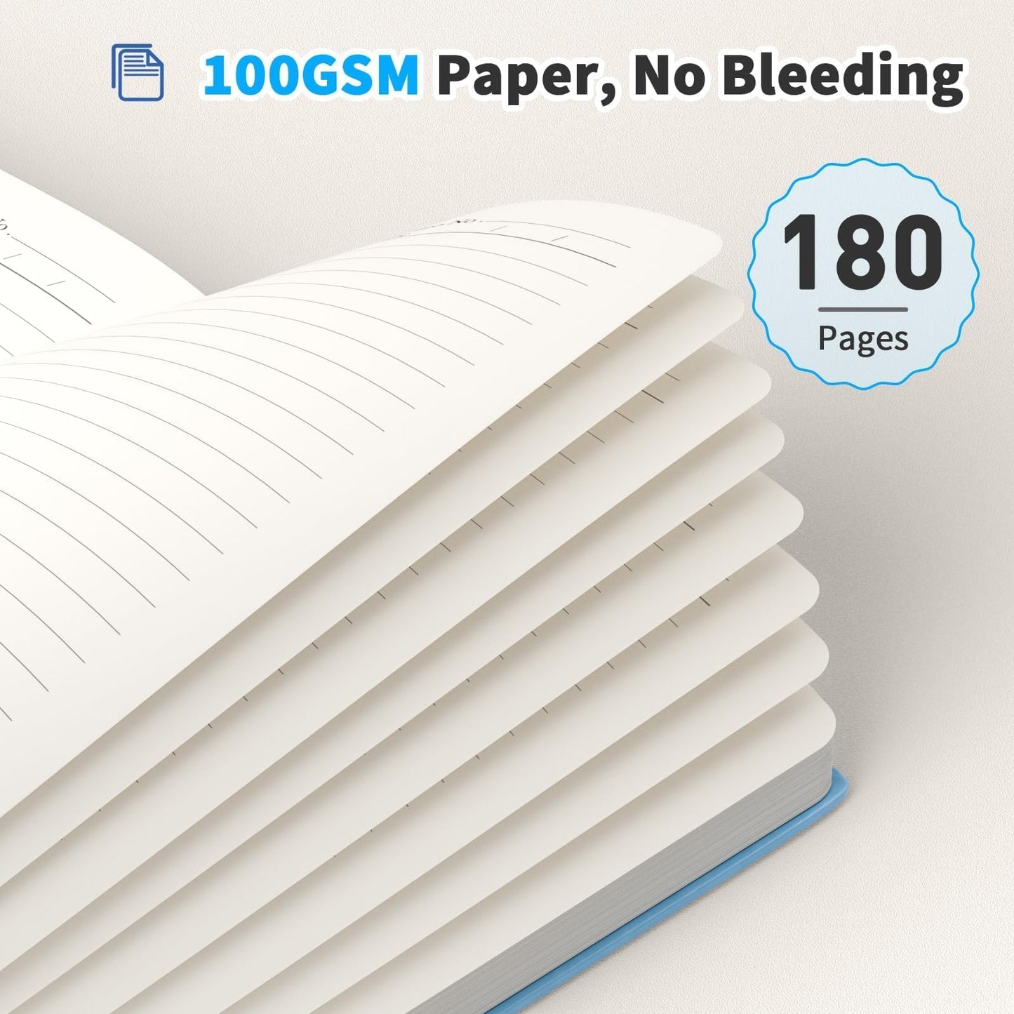 Oucaru Lined Journal Notebook, 16 Pack, 180 Pages, A5 Journals for Writing, 100 GSM Thick Paper, Small Notebooks Daily Journal for Women Men Work, Business, School, Travel Supplies