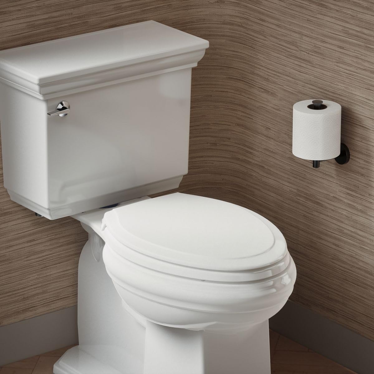 KOHLER RUTLEDGE® NIGHTLIGHT Elongated Toilet Seat, White, Grip-Tight Installation, Quiet Close Seat Prevents Slamming