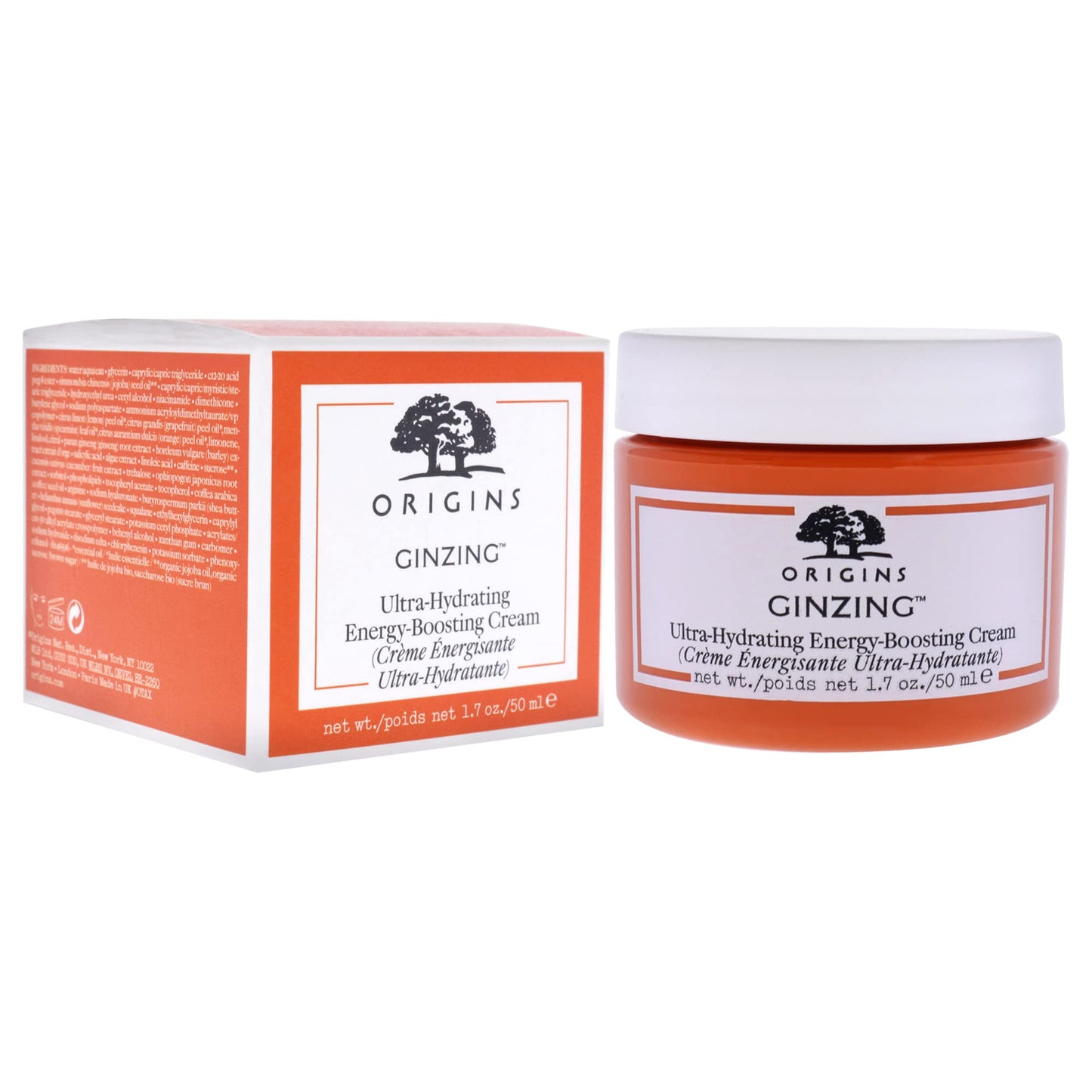 Origins GinZing Radiance-Boosting Moisturizer for Dry Skin | Boosts Radiance & Delivers 72-Hr Hydration | With Niacinamide & Caffeine from Coffee Beans, 1.7 Fl Oz