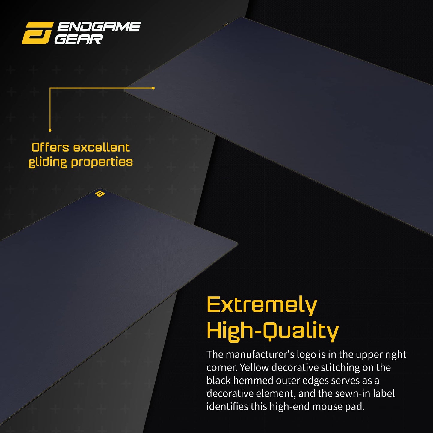 ENDGAME GEAR MPC 1200 Cordura Gaming Mouse Pad, Nonslip Desk Pad, Size 47.2" x 23.6", Dark Blue