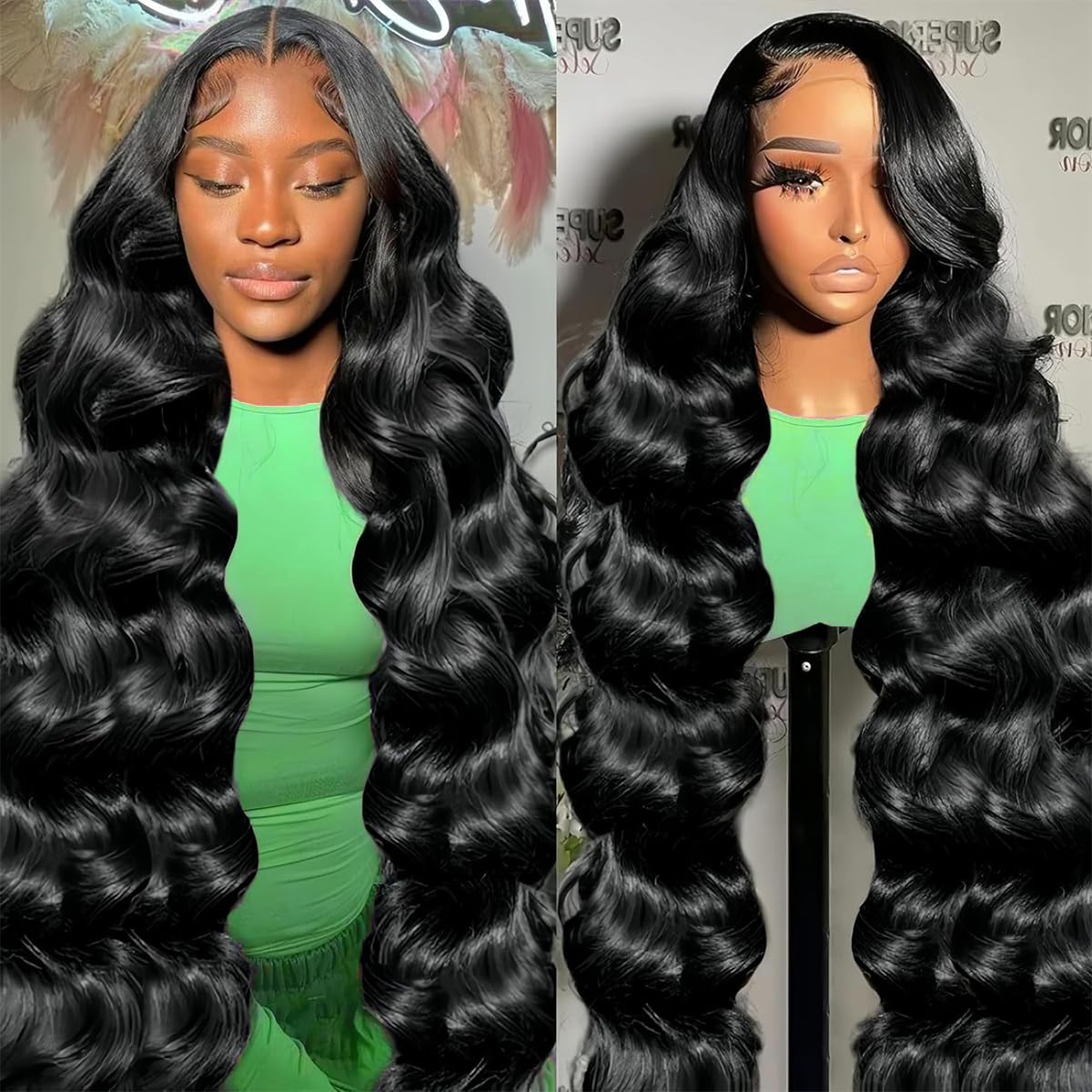 Thickrot Body Wave Lace Front Wigs Human Hair Pre Plucked 200% Density 13X4 HD Lace Frontal Wigs Human Hair Glueless Wigs for Women Body Wave Wig Human Hair Natural Color 26 Inch