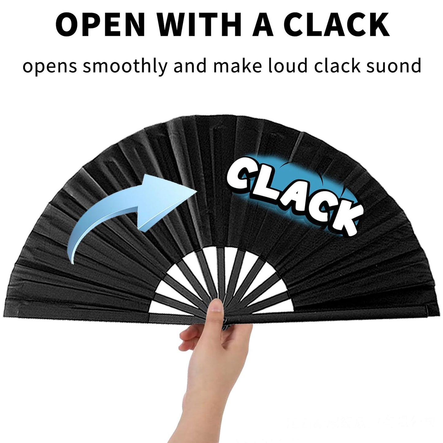 20 Pcs Hand Fans for Line Dancing Bulk, Chinese Kung Fu Tai Chi Hand Fans for Women Foldable for Festival Dance Party (Black)