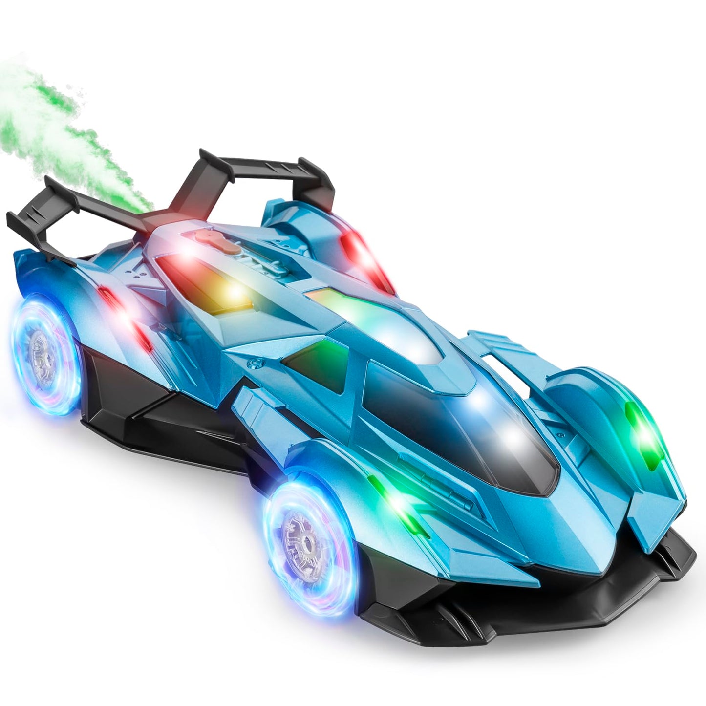 SASBSC Lamb Remote Control Car for Boys 4-7 8-12 Drift Rc Cars with 360° Rotation, Spray, Music & Lights 1:12 Rechargeable Rc Car Toys 10-12km/h Sport Race Toy Cars Gifts for Kids (Blue)