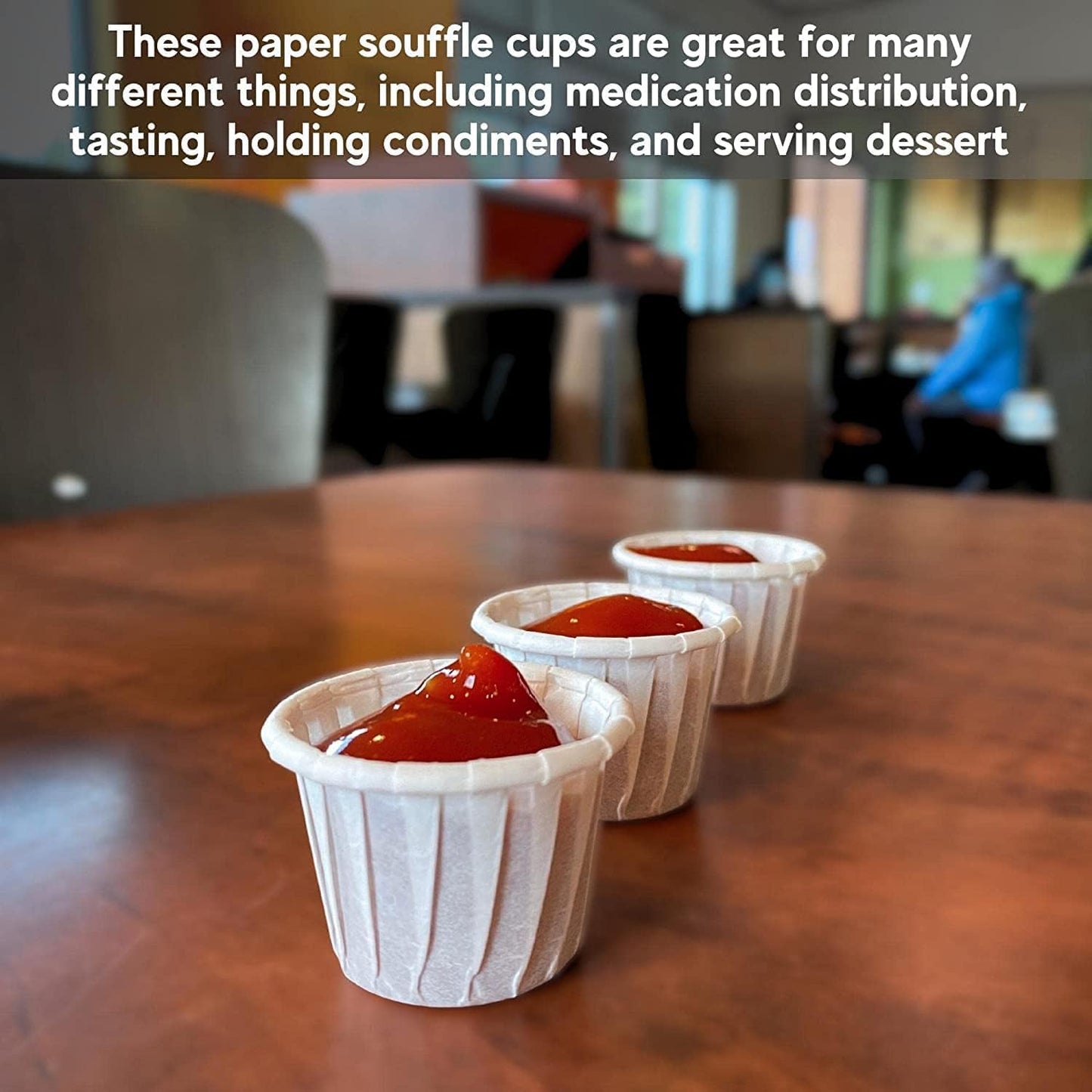 Disposable Paper Souffle Medicine Cups 3/4 oz [Pack of 2500] – (0.75 Ounce) Small Cups for Medication Distribution, Pills, Tasting, Condiments, Food and Dessert Serving