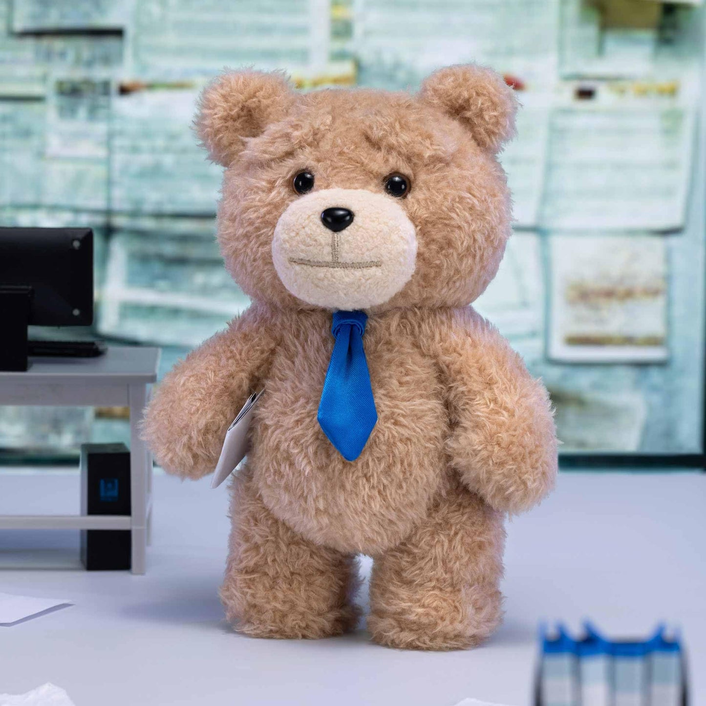 POP MART Ted2 Teddy Bear Action Plush Pendant Blind Box Figures, Random Design Action Figures Collectible Toys Home Decorations, Single Box