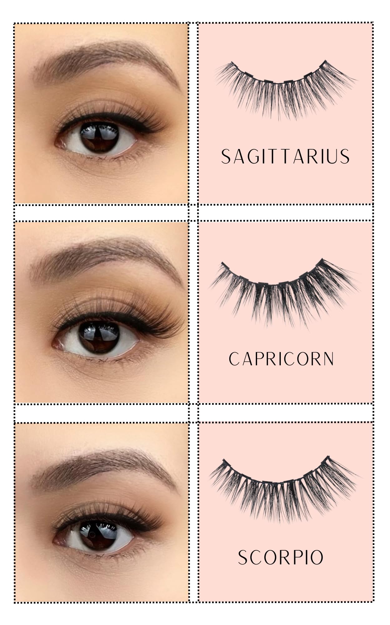 AscentLash Magnetic Eyelash Kit with Magnetic Eyelashes and Magnetic Eyeliner, Easy to Apply, No Glue Needed, Reusable, 50 wears, Faux Mink Eyelashes, Volume and Length - 3 Pairs (Besties)