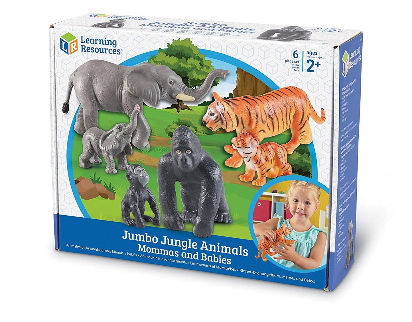 Learning Resources LER0839 Jumbo Jungle Animals: Mommas and Babies