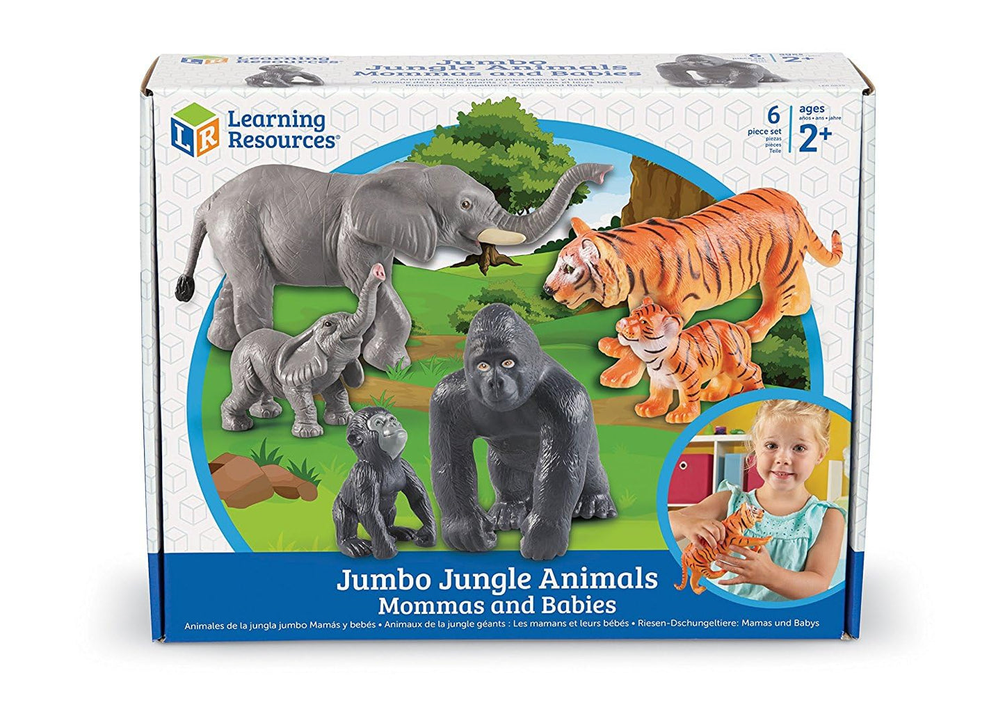 Learning Resources LER0839 Jumbo Jungle Animals: Mommas and Babies