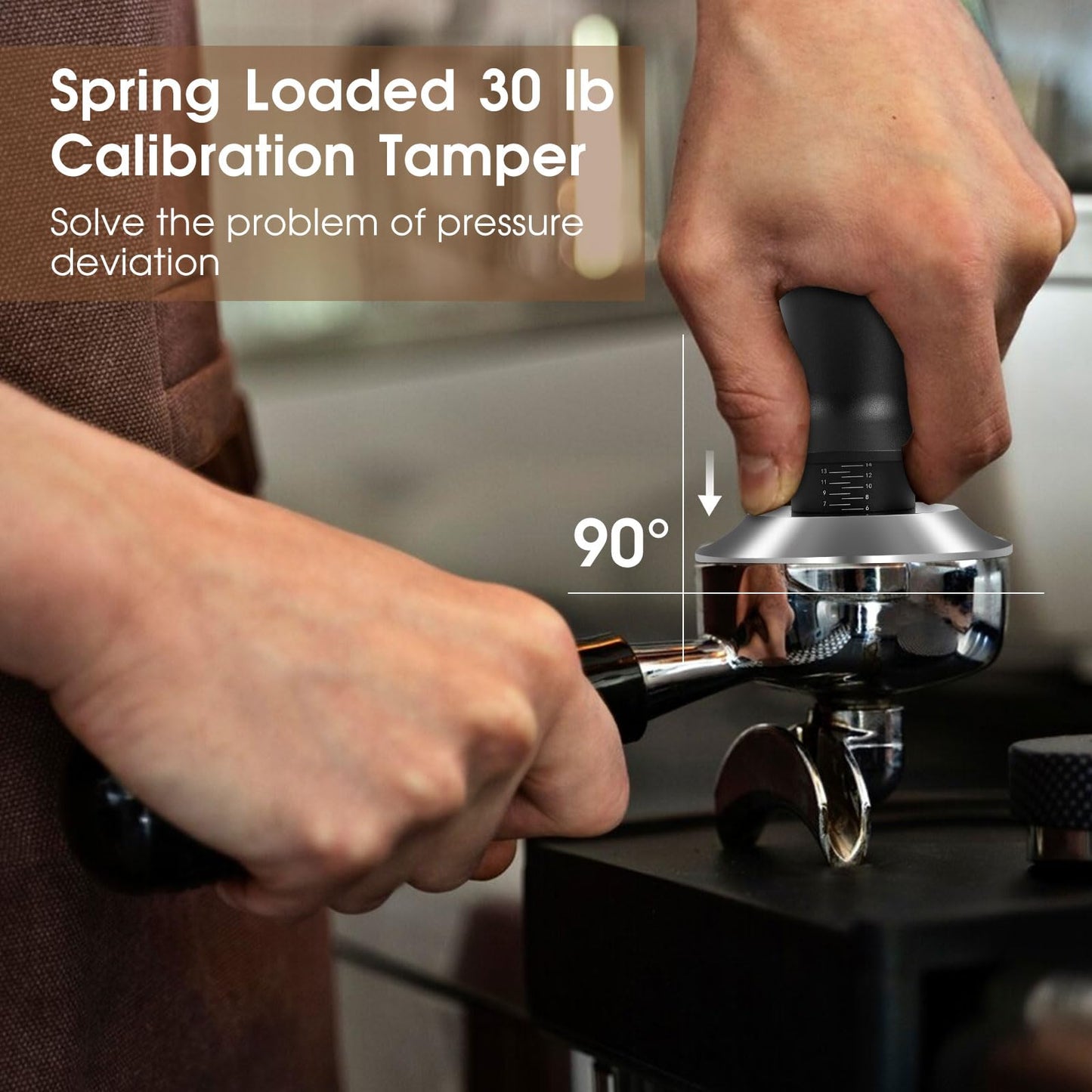 Reoszeank 54mm Espresso Accessories Kit, Spring Loaded Calibrated Tamper, WDT Tool and Dosing Funnel Set Fits Breville 54 mm Espresso Coffee Machines and Portafilter