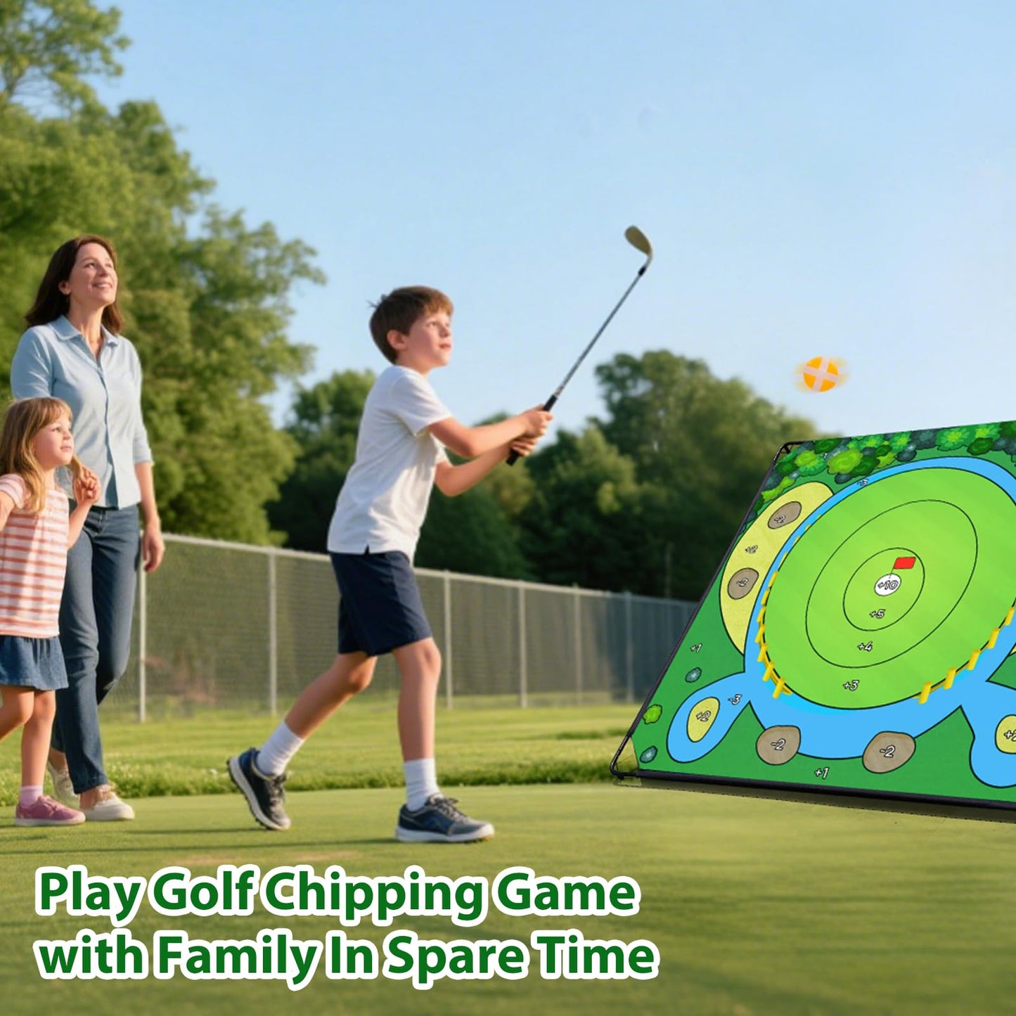 70"x70" Golf Chipping Game Practice – Portable Training Game for Indoor & Outdoor Use, Improve Short Game Accuracy for Adults, Juniors & Beginners (70"x70" Golf Chipping Game)
