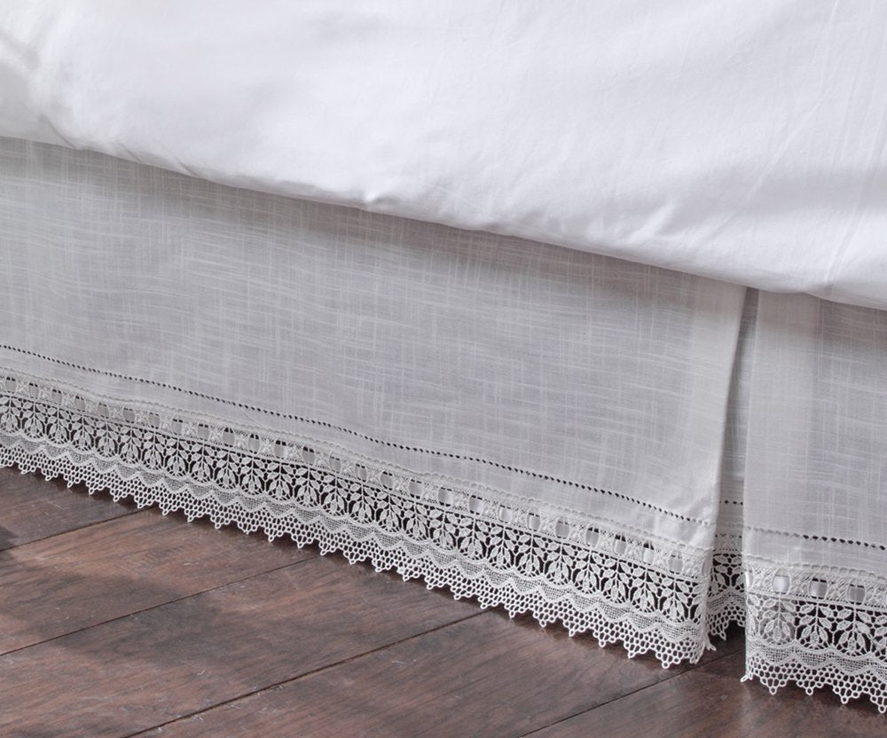Renaissance Home Fashion Stylemaster Sophia Dust Ruffle/Bed Skirt, King, Ivory