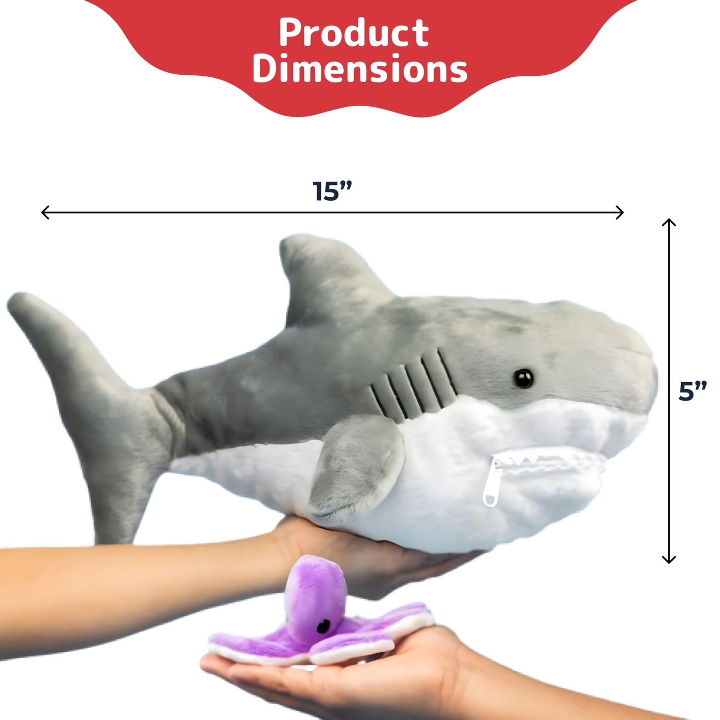 PREXTEX Stuffed Animal Toy Gift Set of Five Small Mini Plush Stuffed Animals (Penguin, Polar Bear, Whale, Narwhal, Walrus) in Big Zippered Iceberg Home, Bulk Stuffed Animals for Kids Boys & Girls