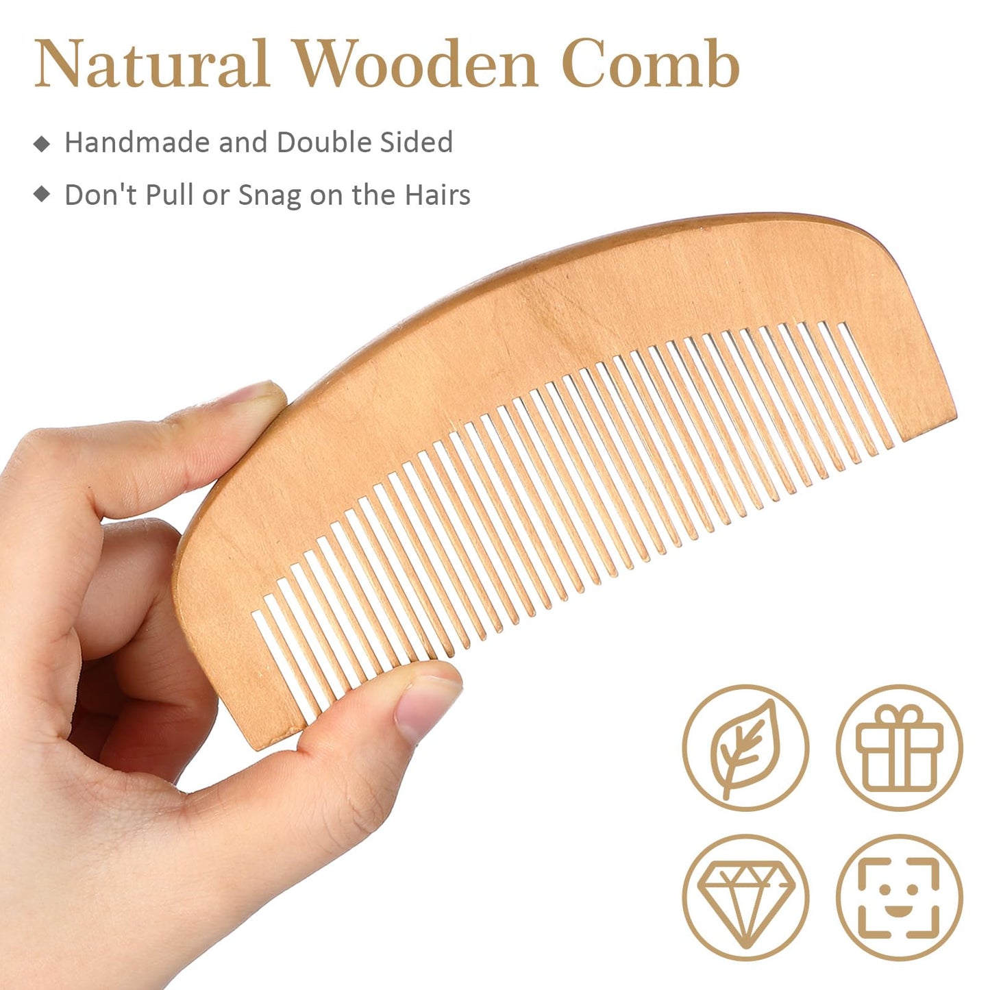 10 Sets Grooming Kit for Men - Natural Boar Bristle Brush, Pear Wood Dual-Sided Wide Tooth Comb, and Travel Pouch (Oval Shape) for Beard Care