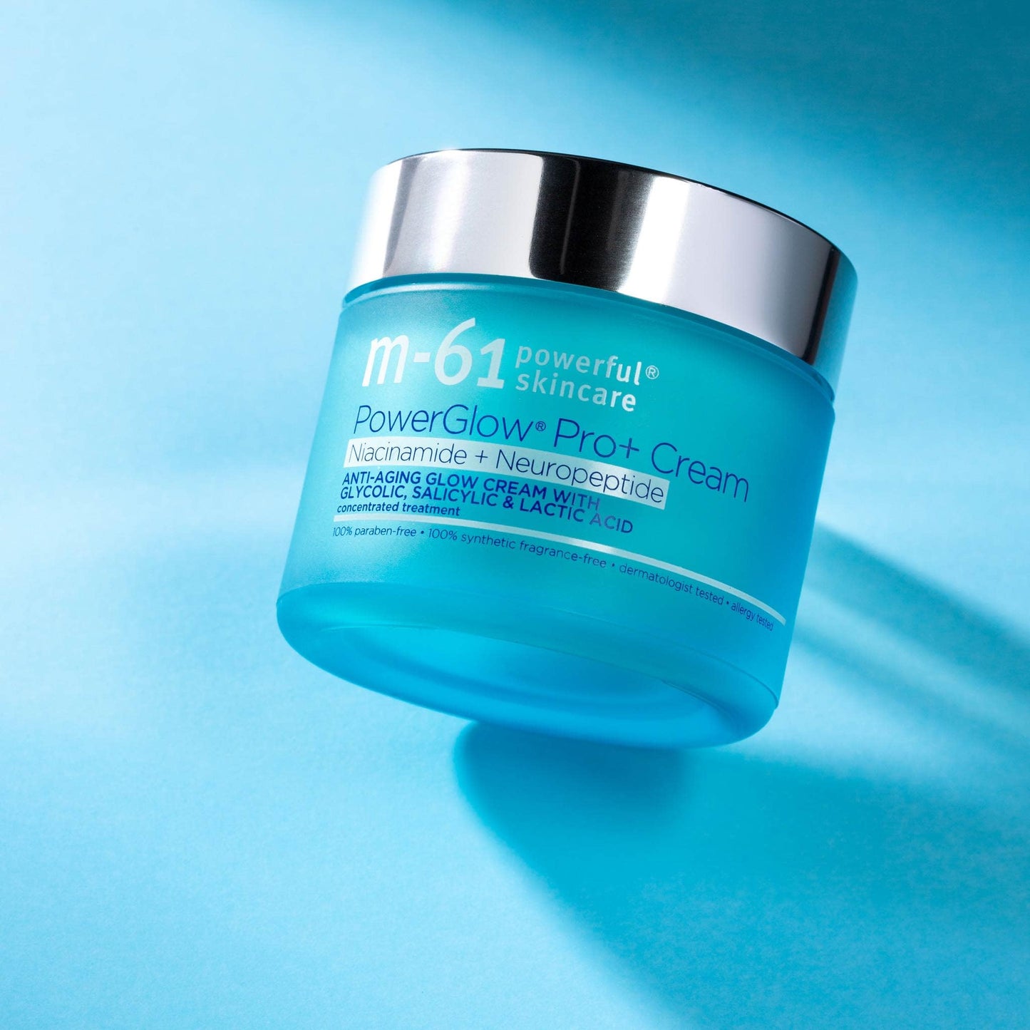 m-61 PowerGlow Pro+ Niacinamide+Neuropeptide Cream - niacinamide and neuropeptide firming and retexturizing cream with glycolic, salicylic and lactic acid