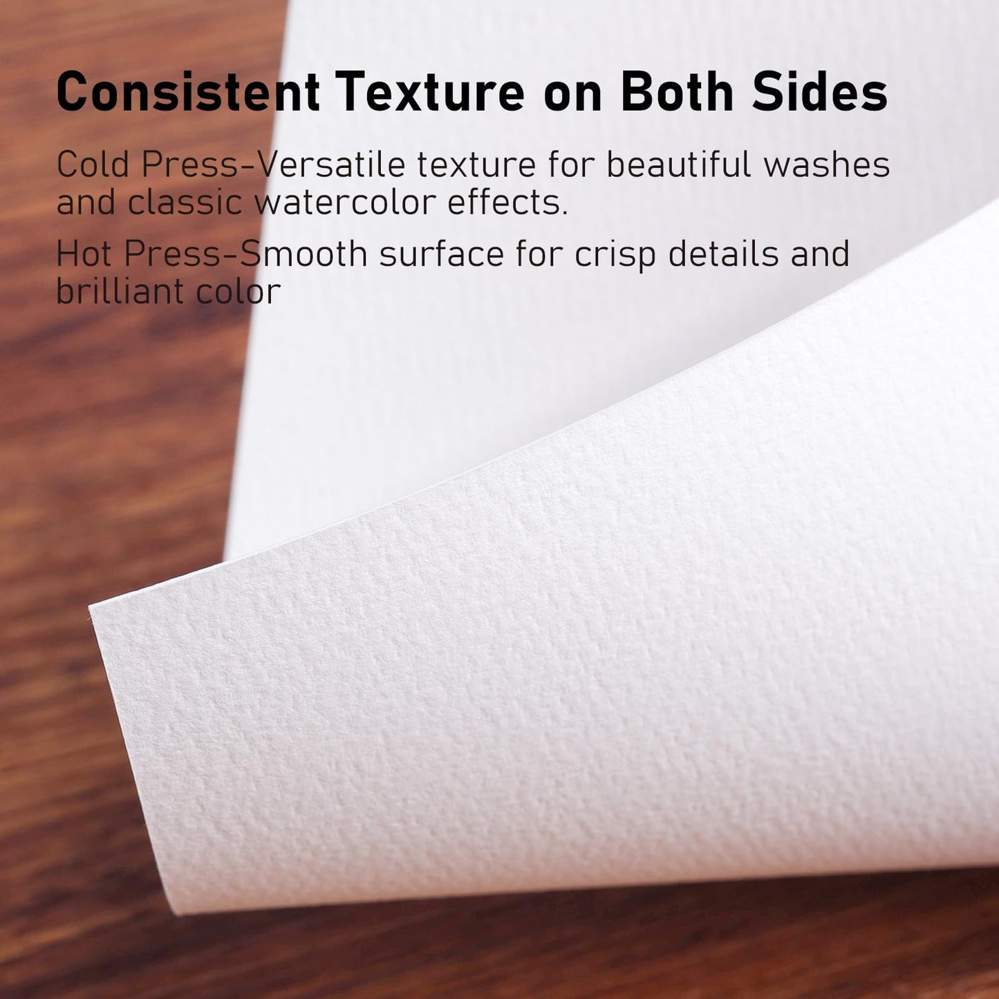 Watercolor Sketchbook Refill Paper A5,48 Sheets 100% Cotton, Hot Press 140lb 300GSM,8.3" x 5.8", Acid-Free Watercolor Paper Inserts,Consistent Texture Both Sides,for Mixed Media
