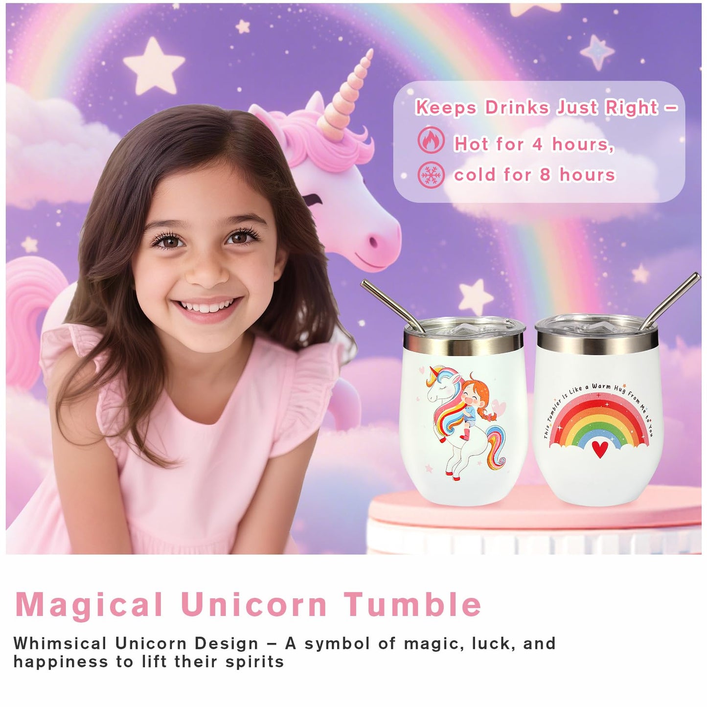 Get Well Soon Gift for Kids, Feel Better Gifts for Kid, Kids Get Well Baskets, Care Package for Girls with Get Well Soon Unicorn Plush Pillow, Get Well Gifts Set for Girls after Surgery
