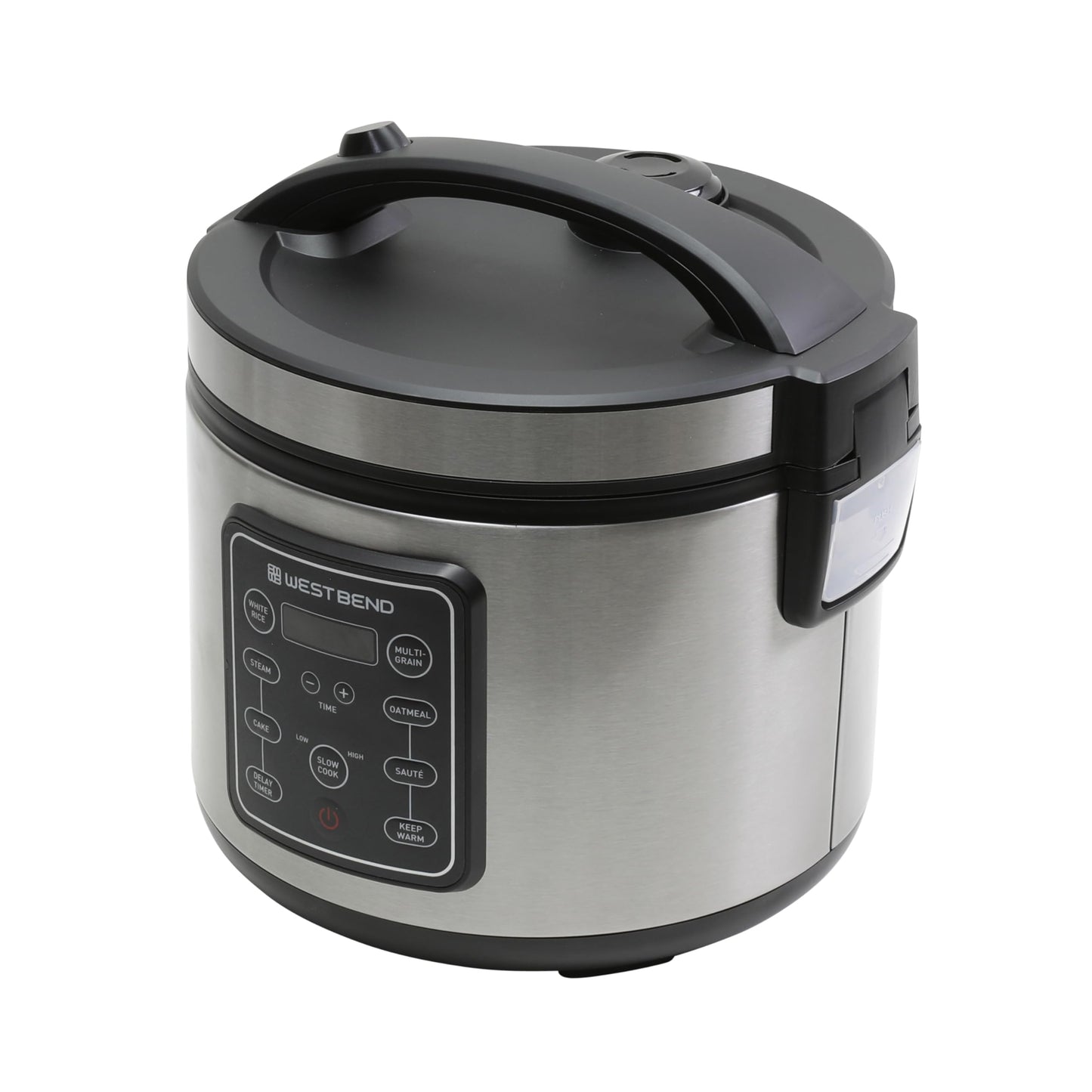 West Bend Rice & Grain Multi Cooker Programmable with 9 Preset Functions, Features Delay Start and Keep Warm Functions and Steam Basket, 20 Cups Cooked (10 cups uncooked), Stainless Steel