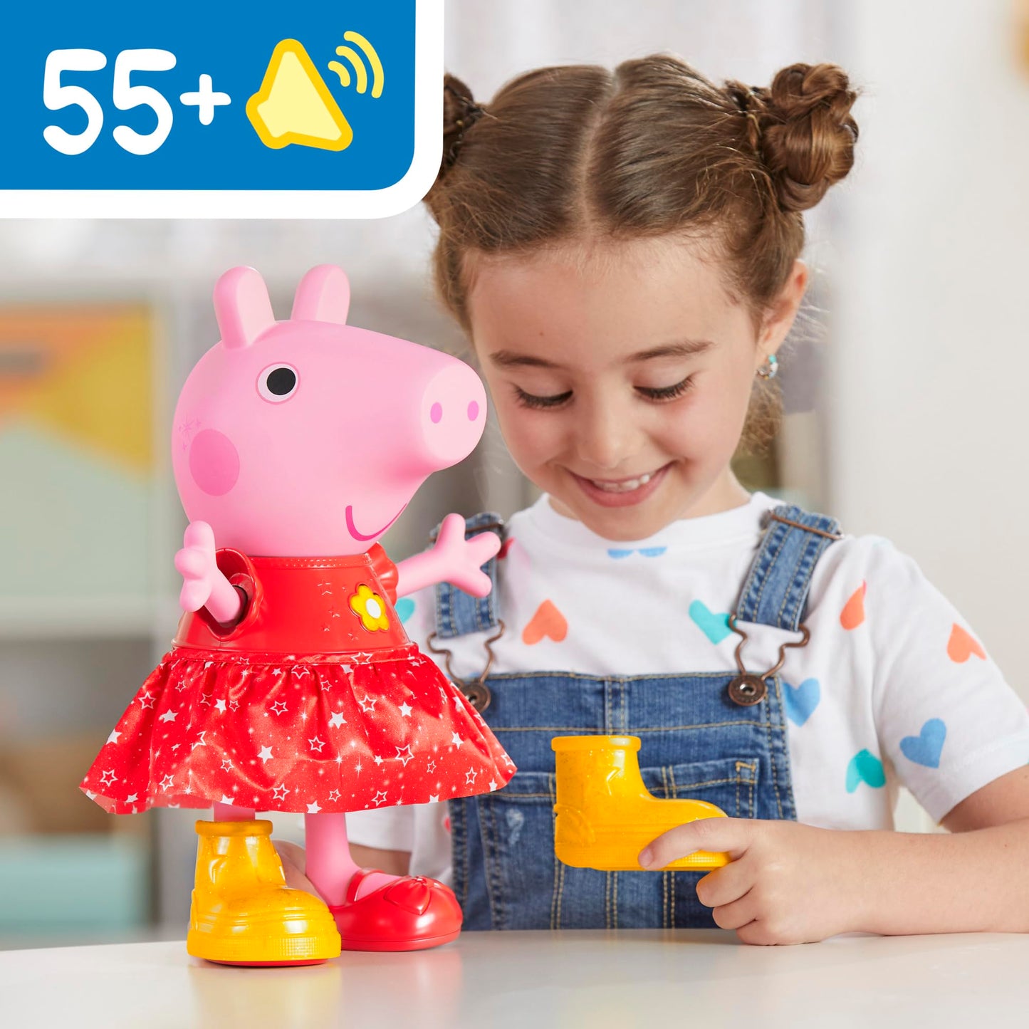 Peppa Pig Peppa’s Muddy Puddles Party Singing and Dancing Doll, Interactive Electronic Preschool Toys for 3 Year Old Girls and Boys and Up