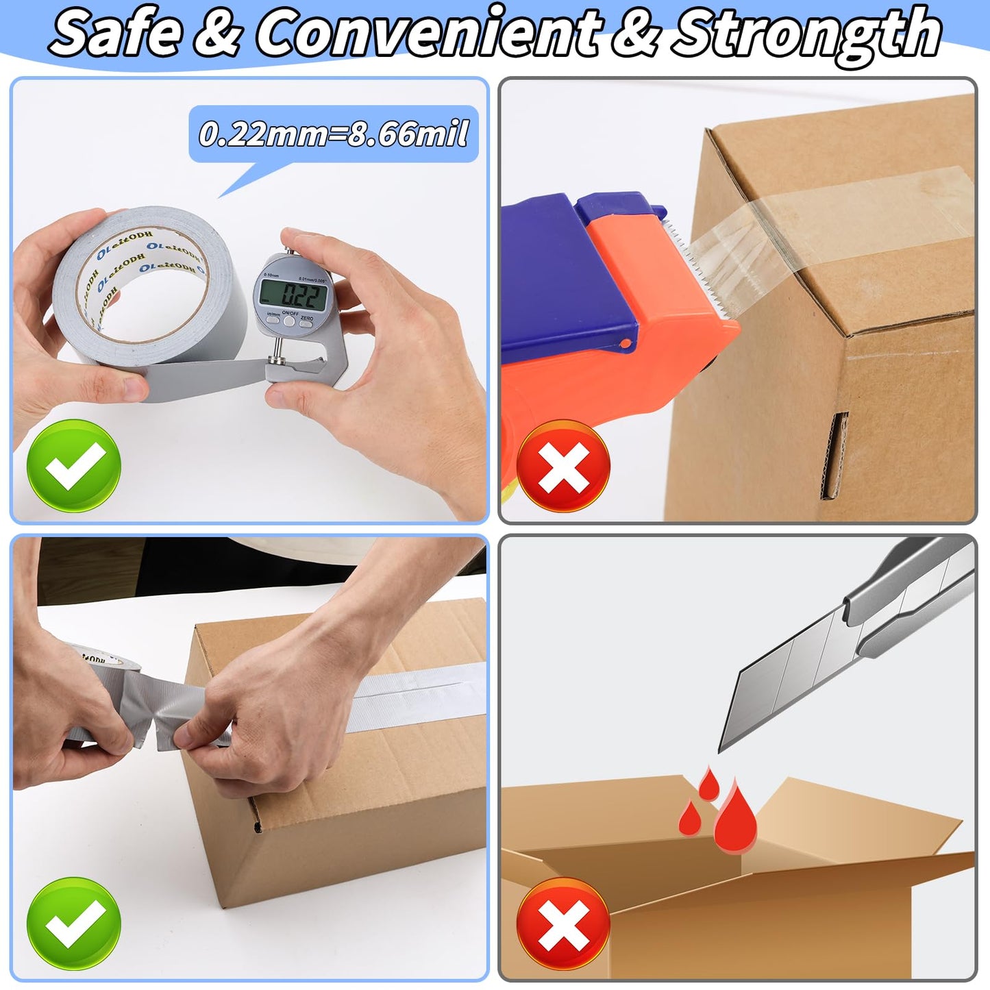 22 Pack Silver Duct Tape Bulk, 2 inch X 660 Yards, Heavy Duty Waterproof, Strong No Residue All-Weather Duct Tape, Tear by Hand, Multi-Use for Indoor & Outdoor Repairs, Industrial, Professional Use